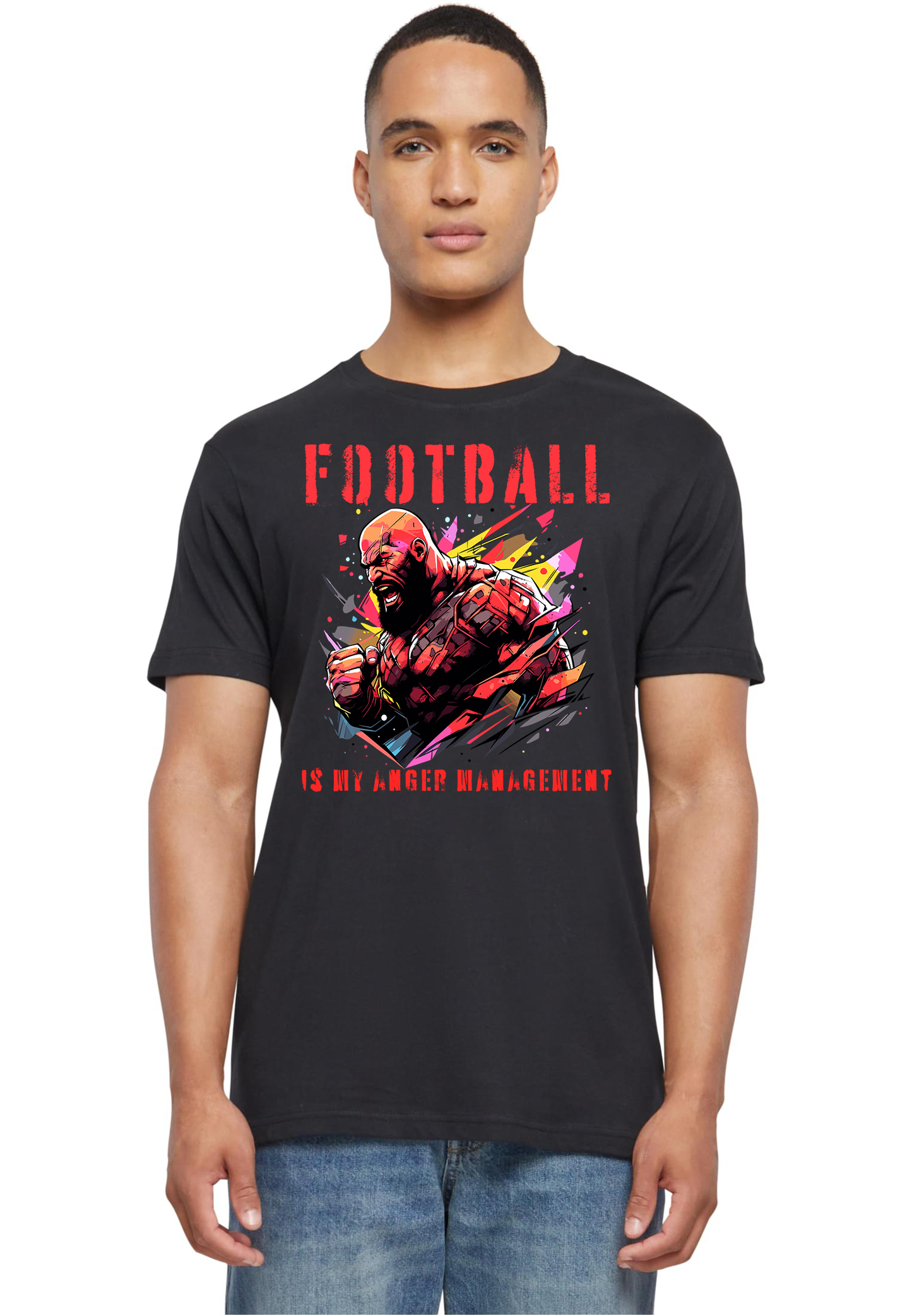 FOOTBALL - Anger Management unisex round neck T-Shirt