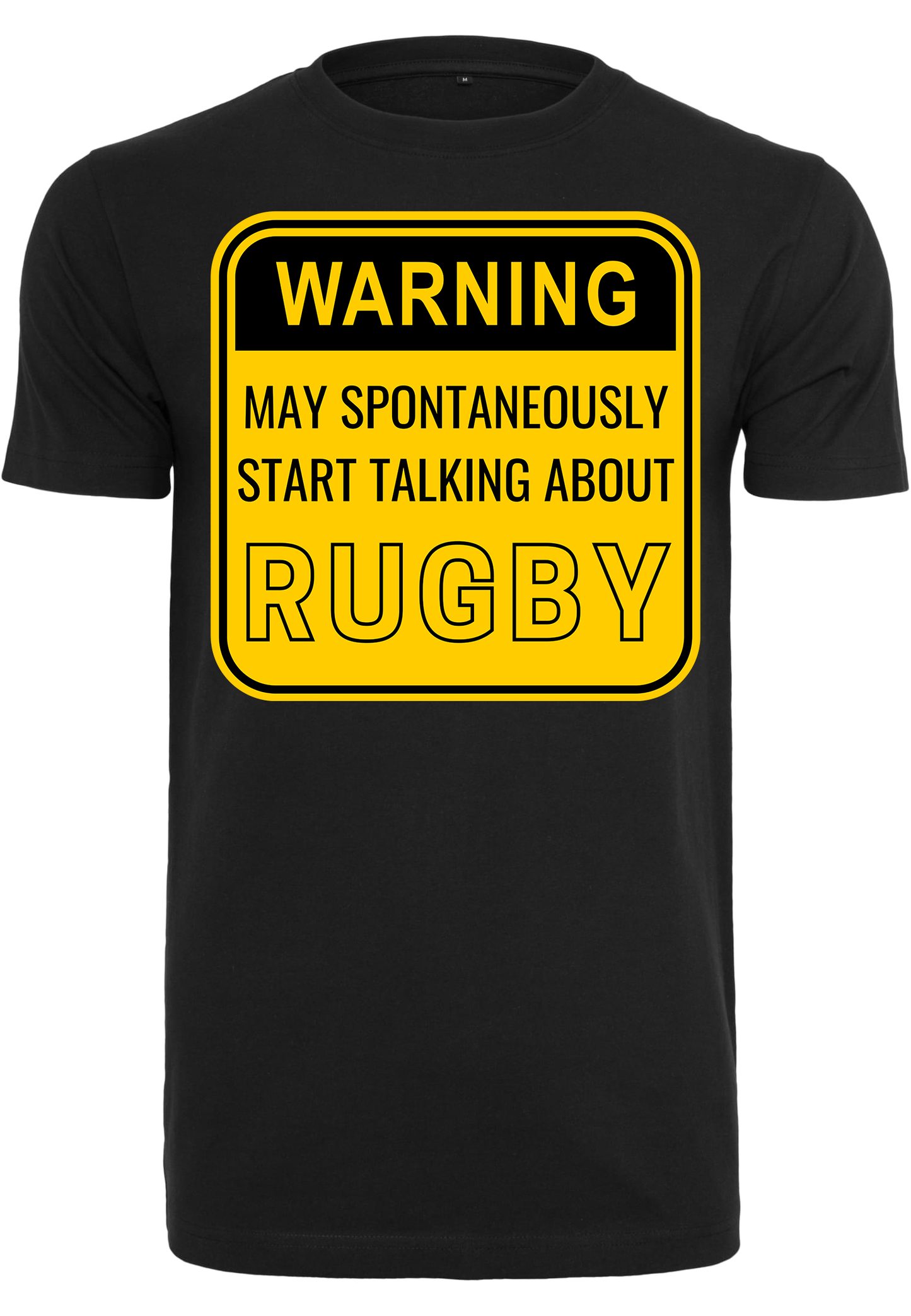 RUGBY - Warning may start talk unisex round neck T-shirt