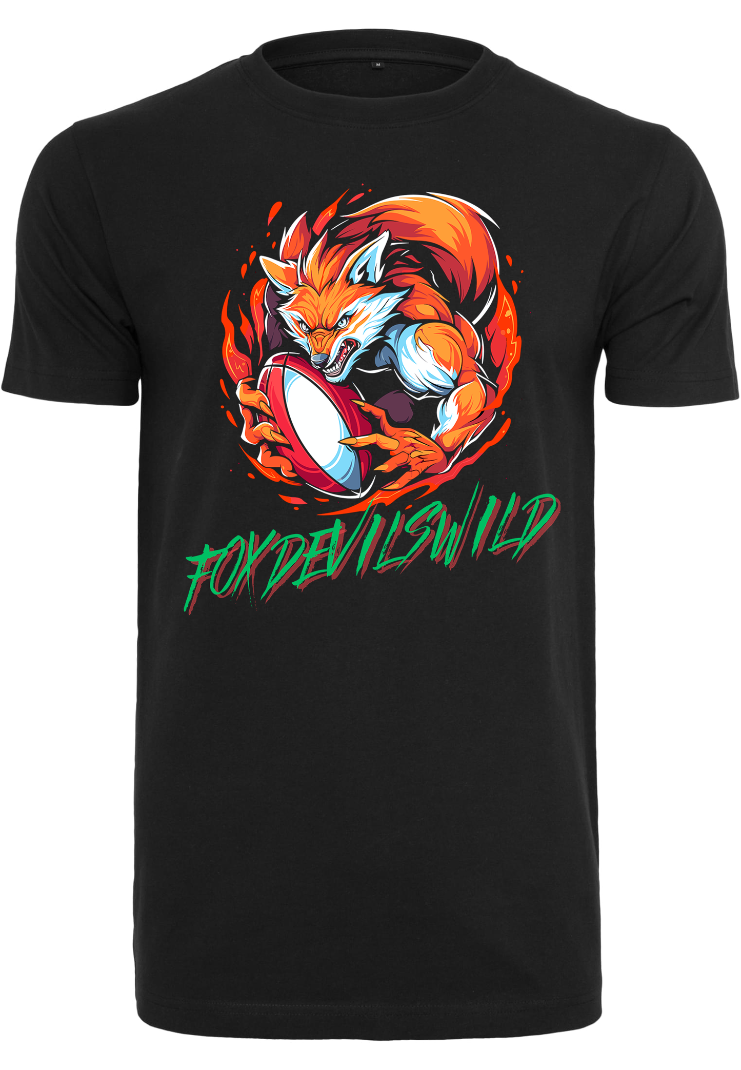 RUGBY - Foxdevilswild unisex round neck T-Shirt