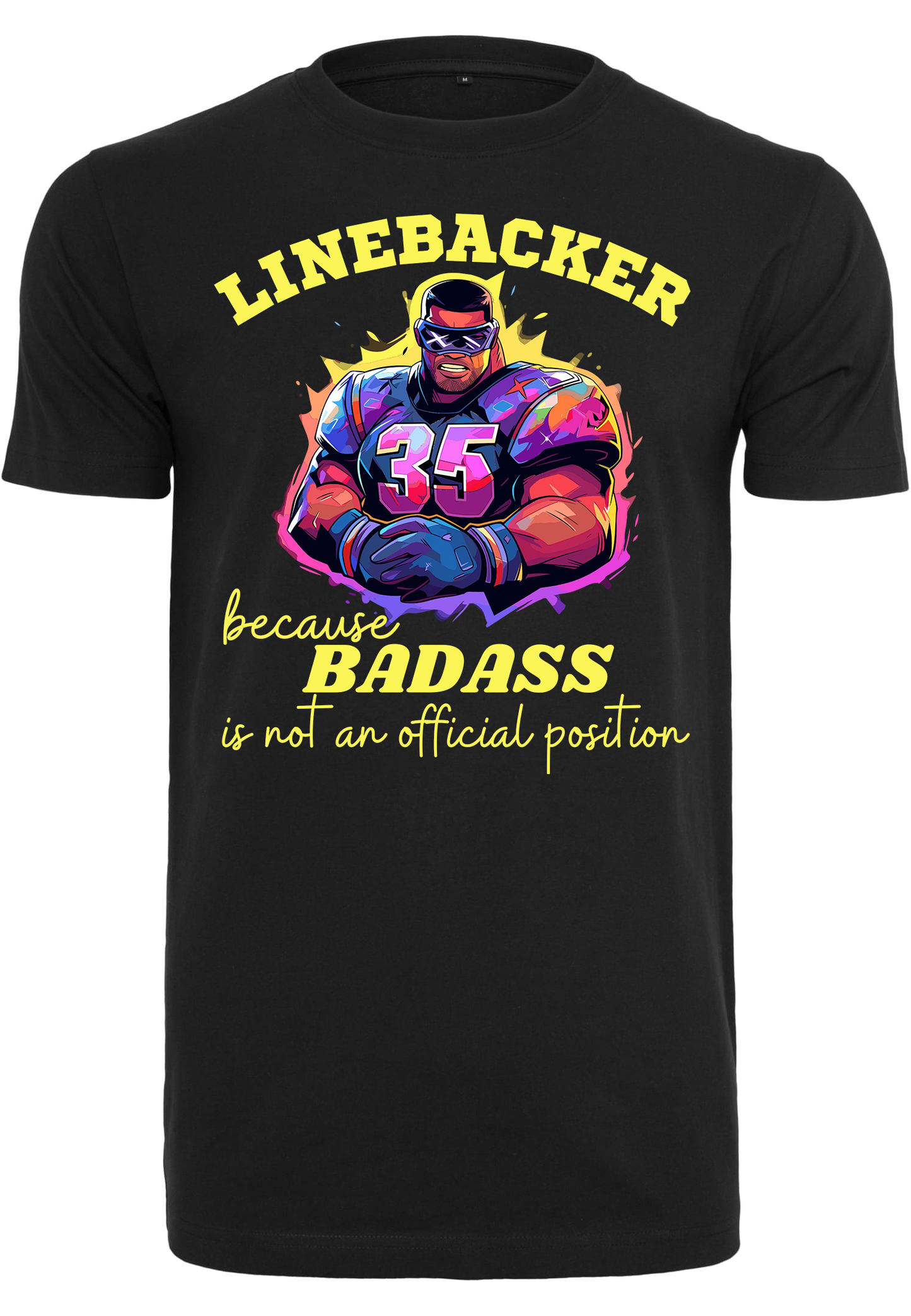 FOOTBALL - LB because Badass is not an official position unisex round neck T-Shirt