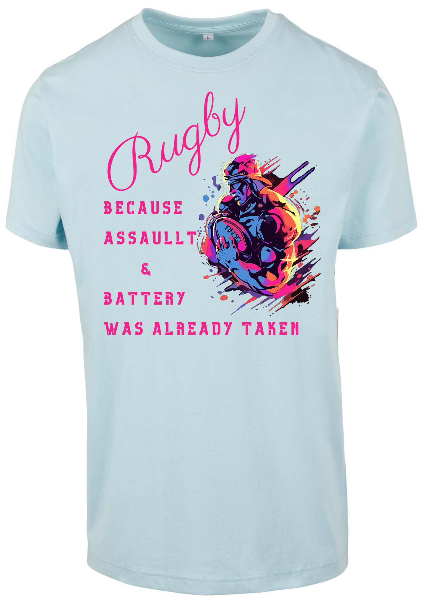 RUGBY - Assault & Battery unisex round neck T-Shirt