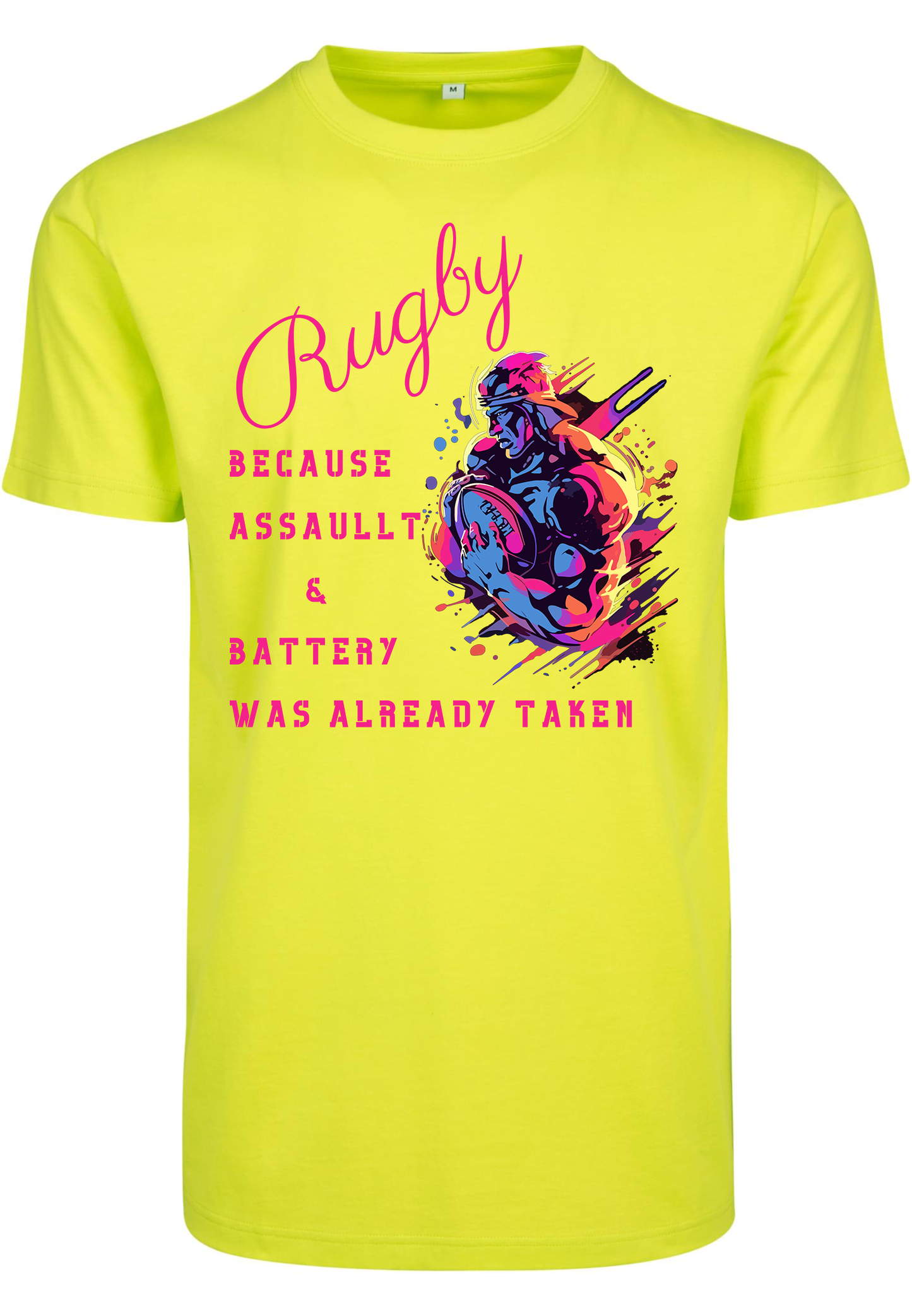 RUGBY - Assault & Battery unisex round neck T-Shirt