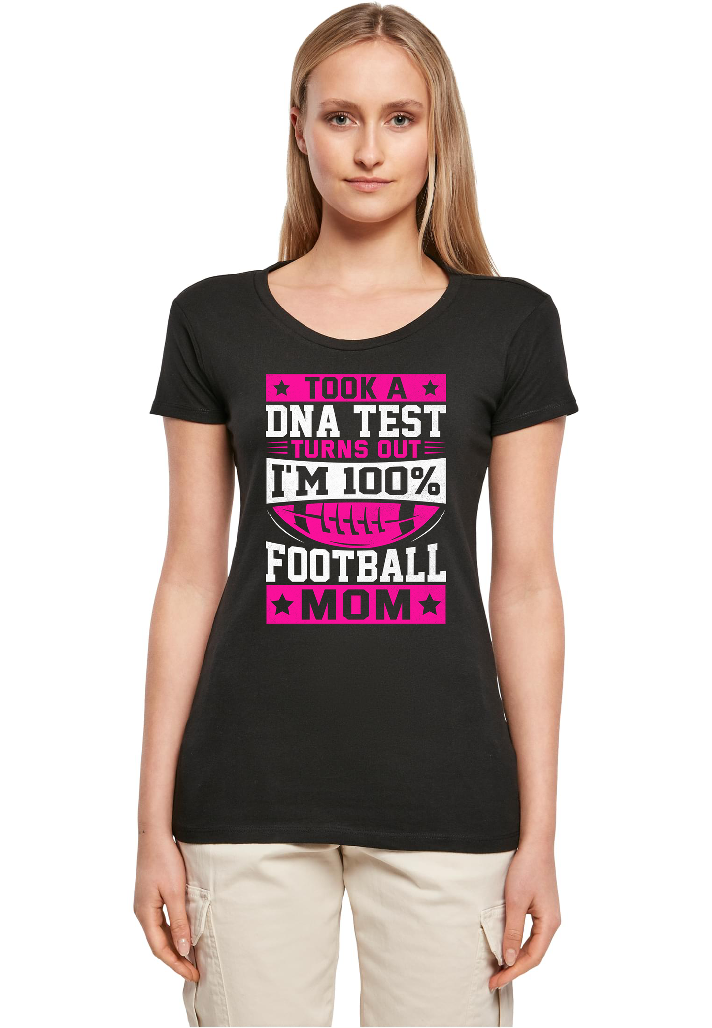 FOOTBALL - DNA Test Football Mom WMN T-Shirt