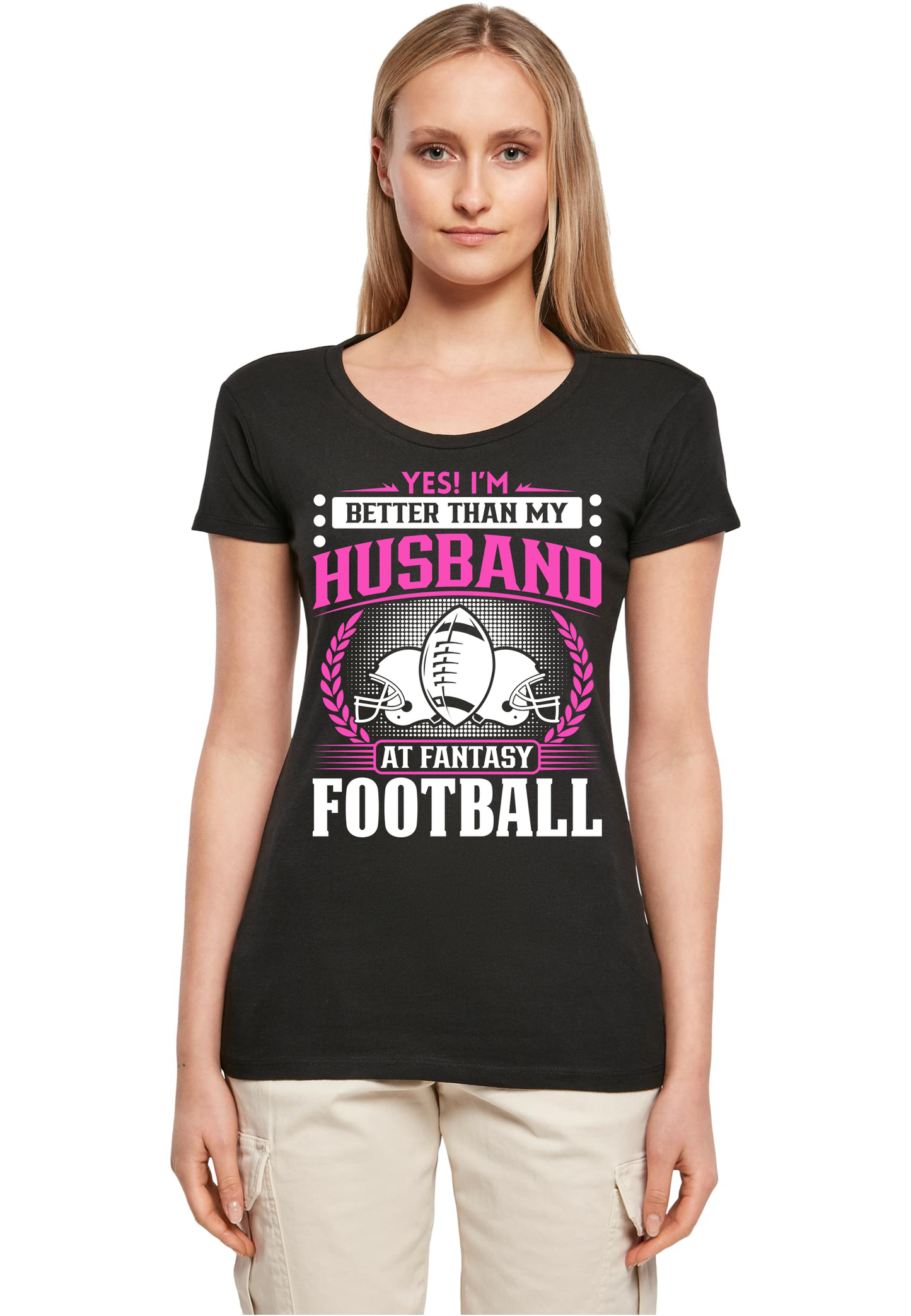 FOOTBALL - Yes I am better than my husband at fantasy football unisex T-Shirt