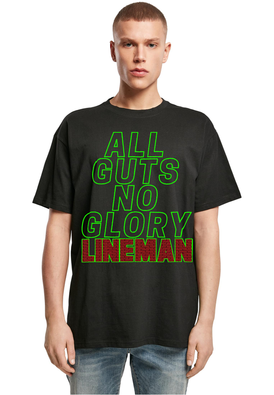 FOOTBALL - Lineman - All guts no glory heavy oversized unisex T-Shirt