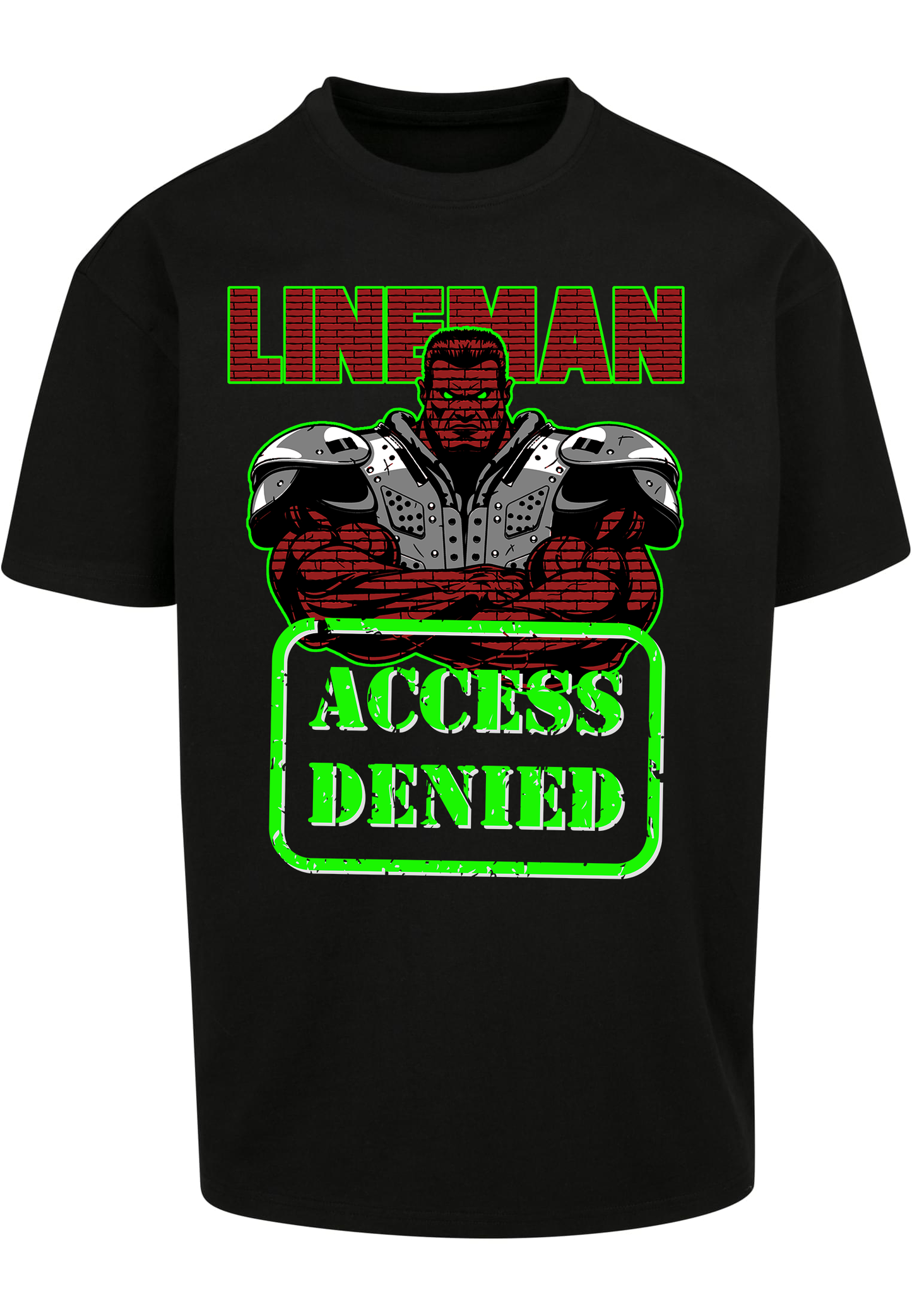 FOOTBALL - Lineman - Access Denied heavy oversized unisex t-shirt