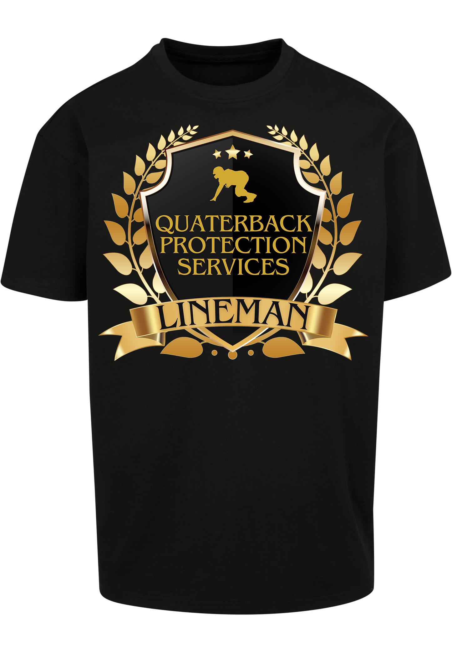 FOOTBALL - Lineman - QB Protection Services heavy oversized unisex t-shirt