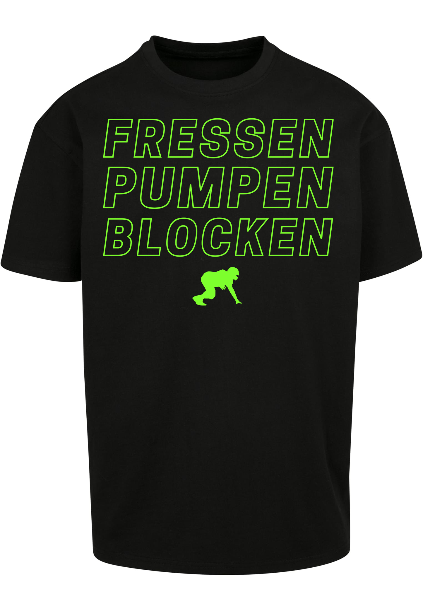 FOOTBALL - Lineman - fressen, pumpen, blocken heavy oversized unisex T-Shirt