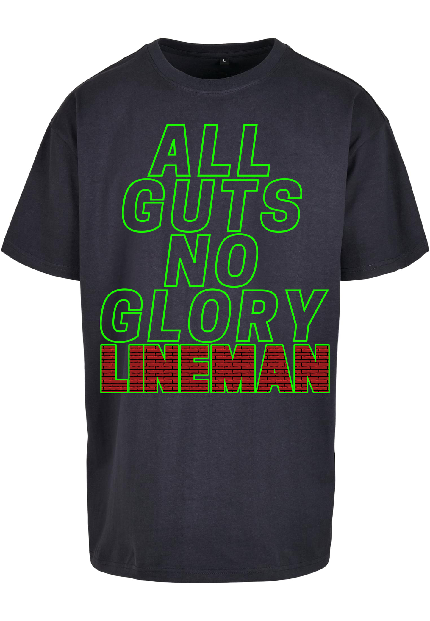 FOOTBALL - Lineman - All guts no glory heavy oversized unisex T-Shirt