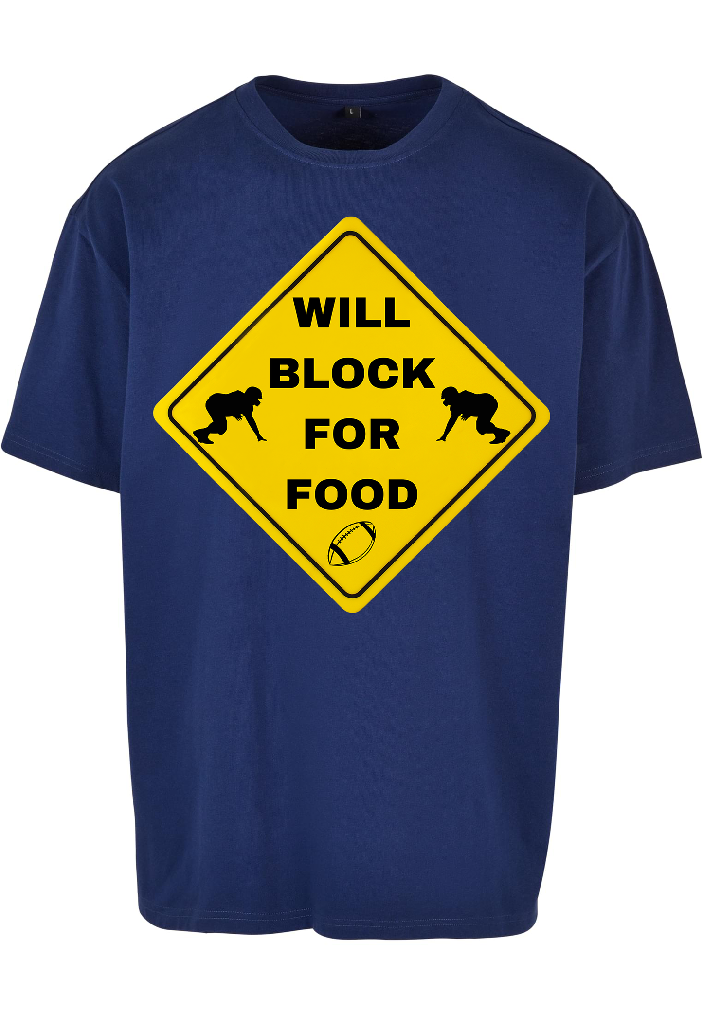 FOOTBALL - Lineman - Will block for food heavy oversized unisex T-Shirt