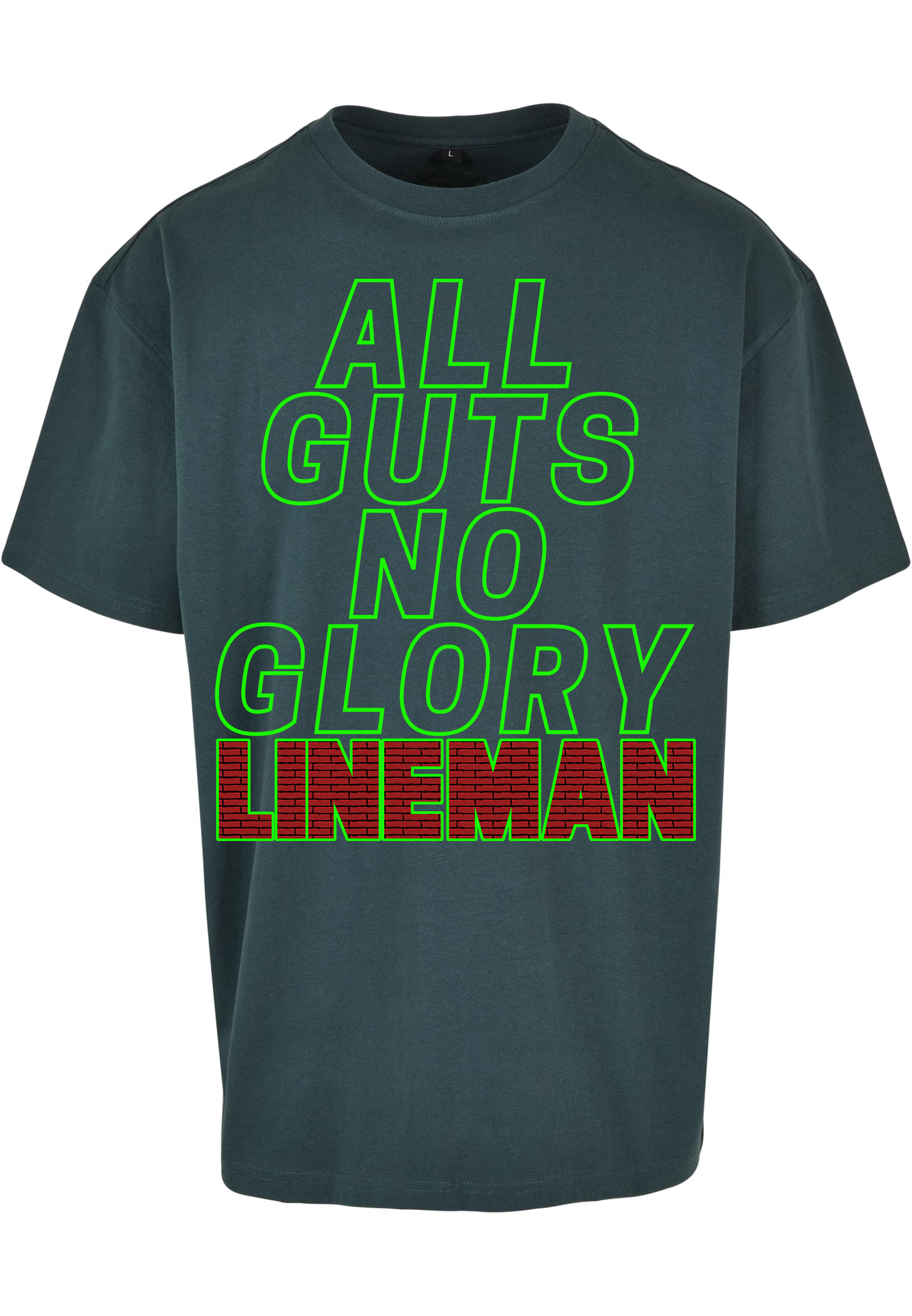 FOOTBALL - Lineman - All guts no glory heavy oversized unisex T-Shirt