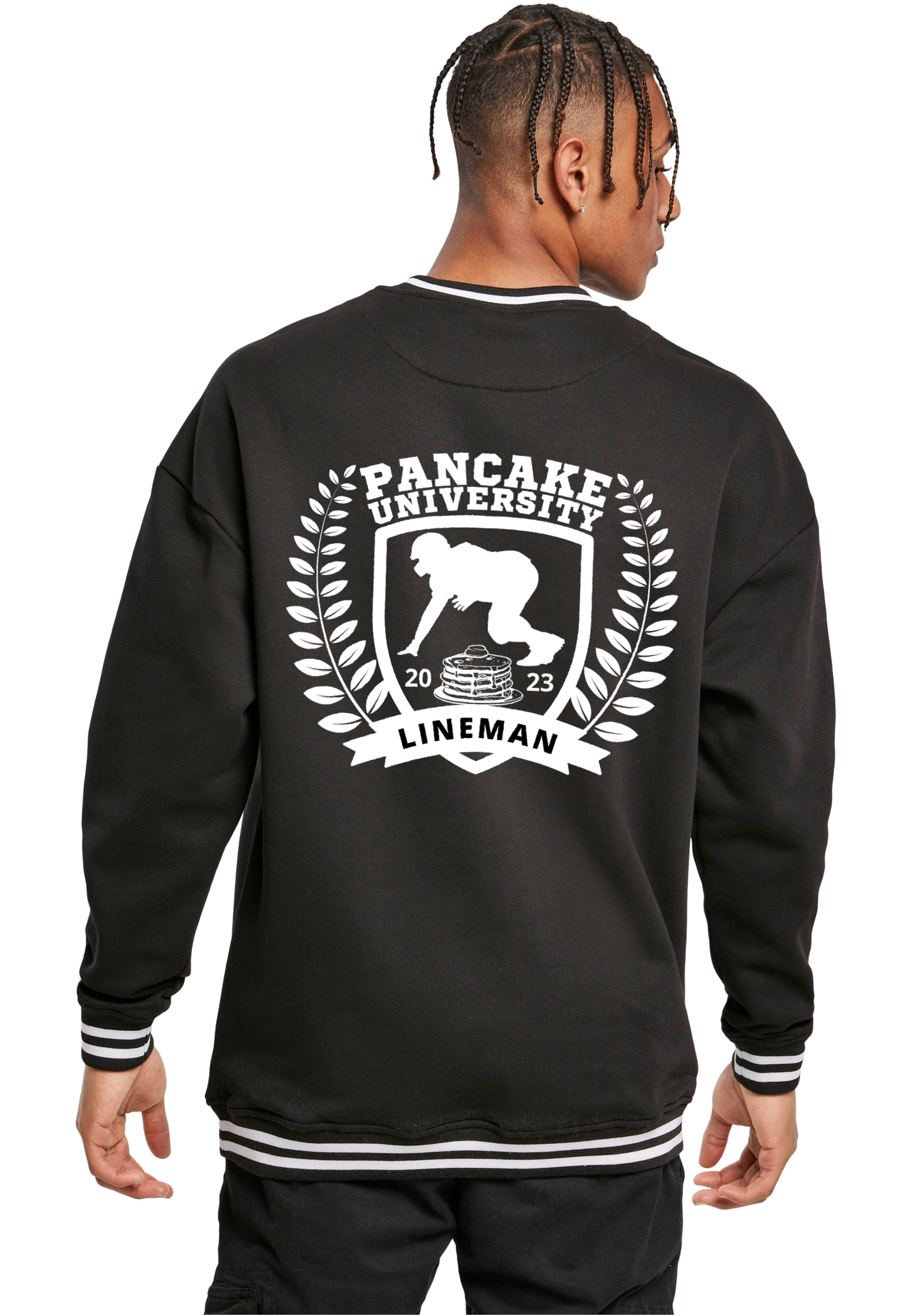 FOOTBALL - Lineman - Pancake University Men College Crewneck Sweater