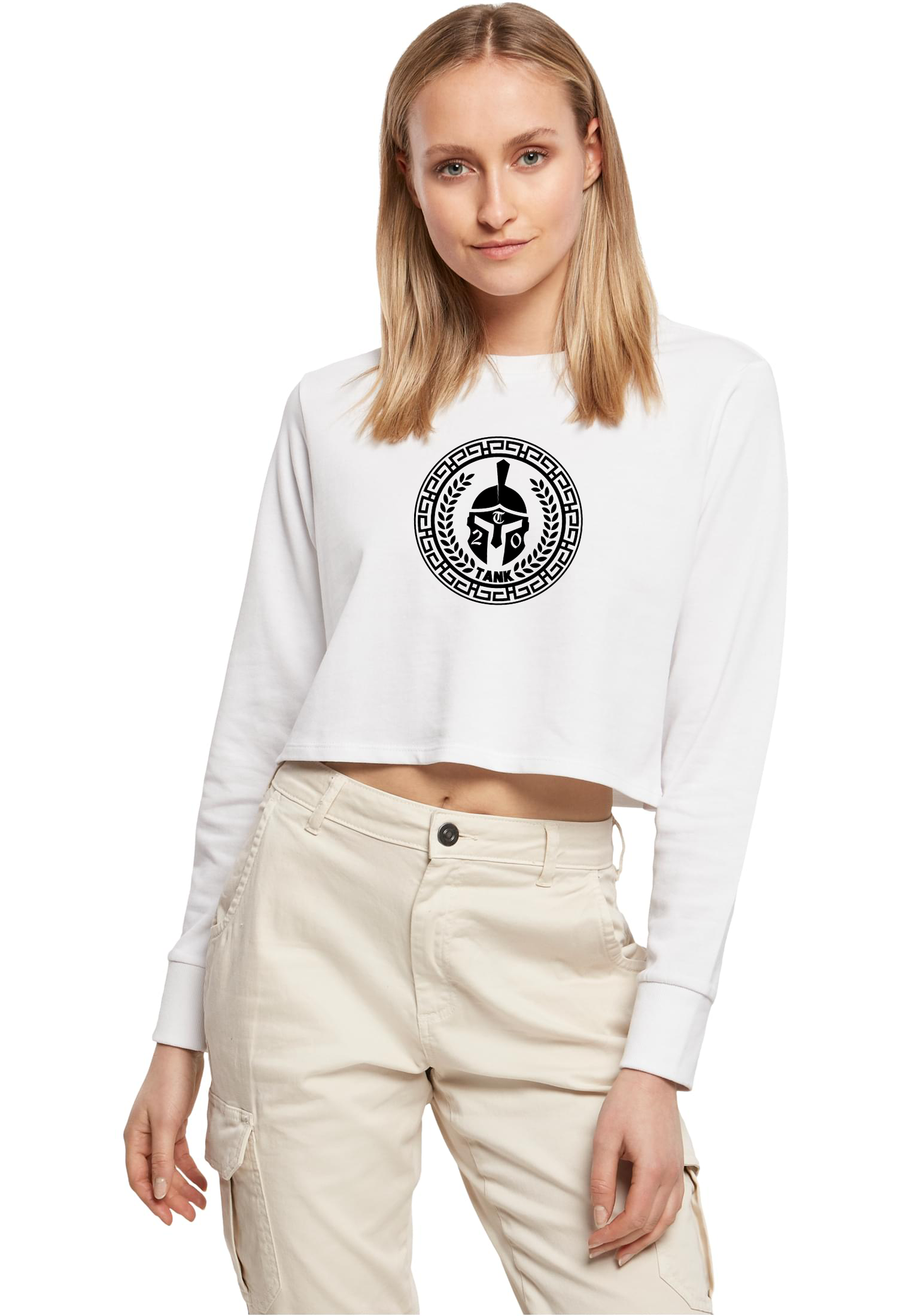 STREETS - ready WMN terry cropped crewneck sweater