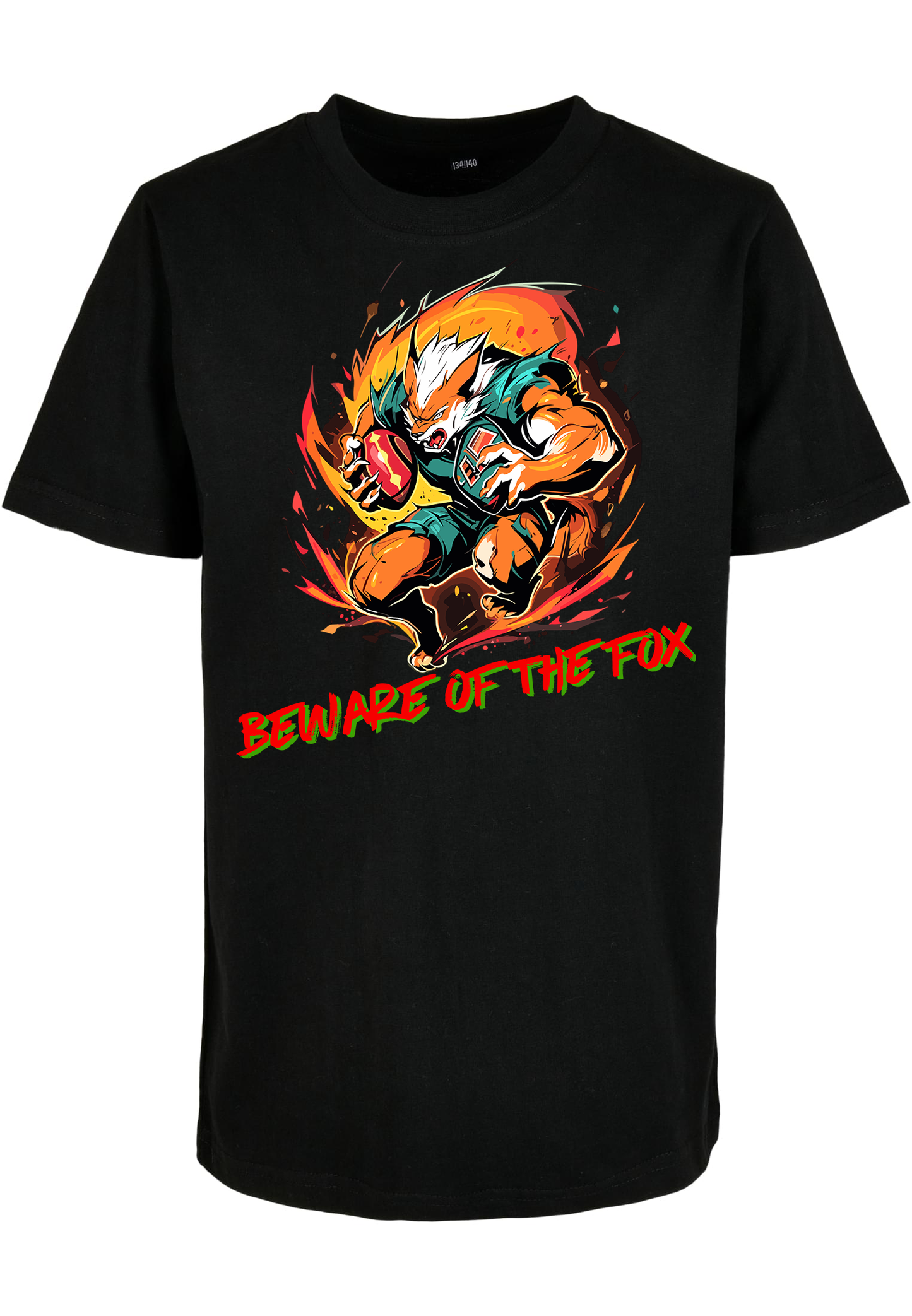 RUGBY - Beware of the fox KIDS unisex T-shirt