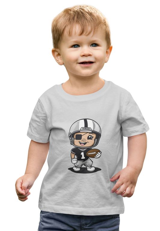 Football - lil silver'n'black player Baby T-Shirt