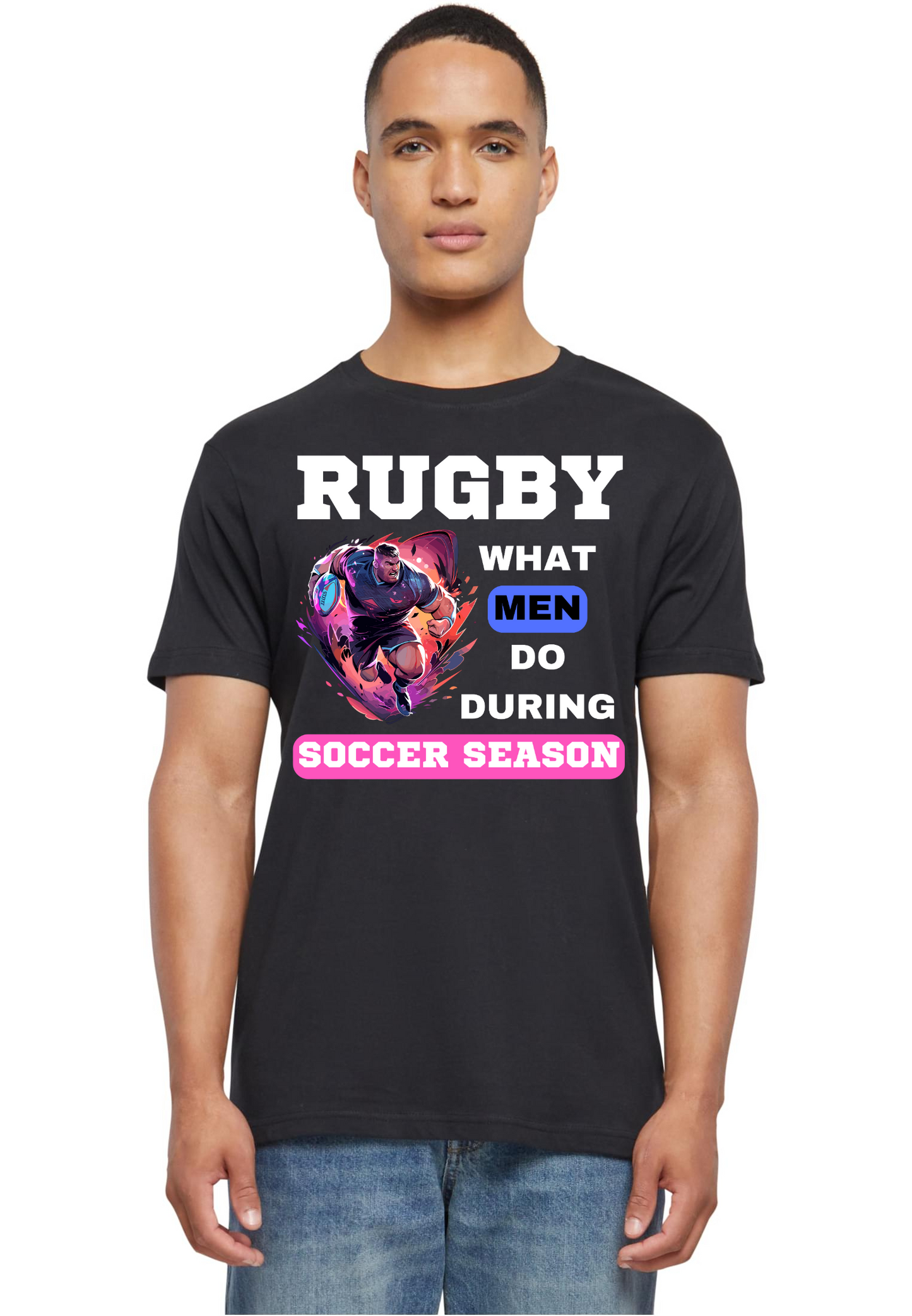 Rugby - during soccer season round neck unisex T-Shirt