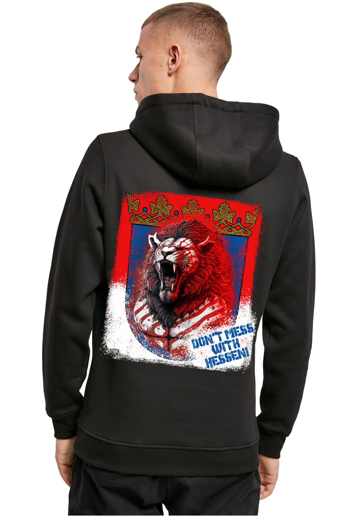 Football - Lion don't mess with Hessen heavy Hoodie