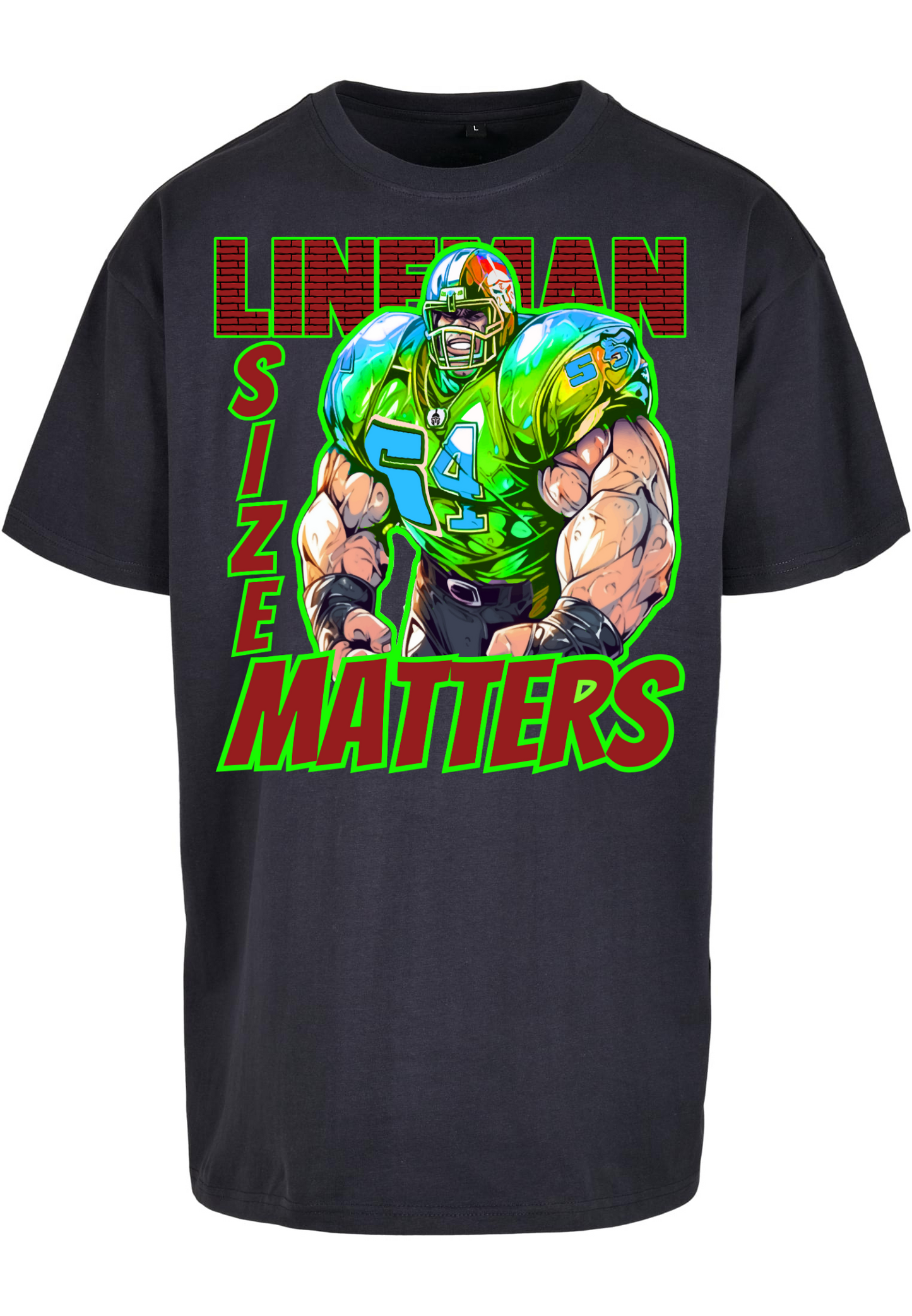 Football - Lineman Size Matters Heavy Oversize unisex T-Shirt