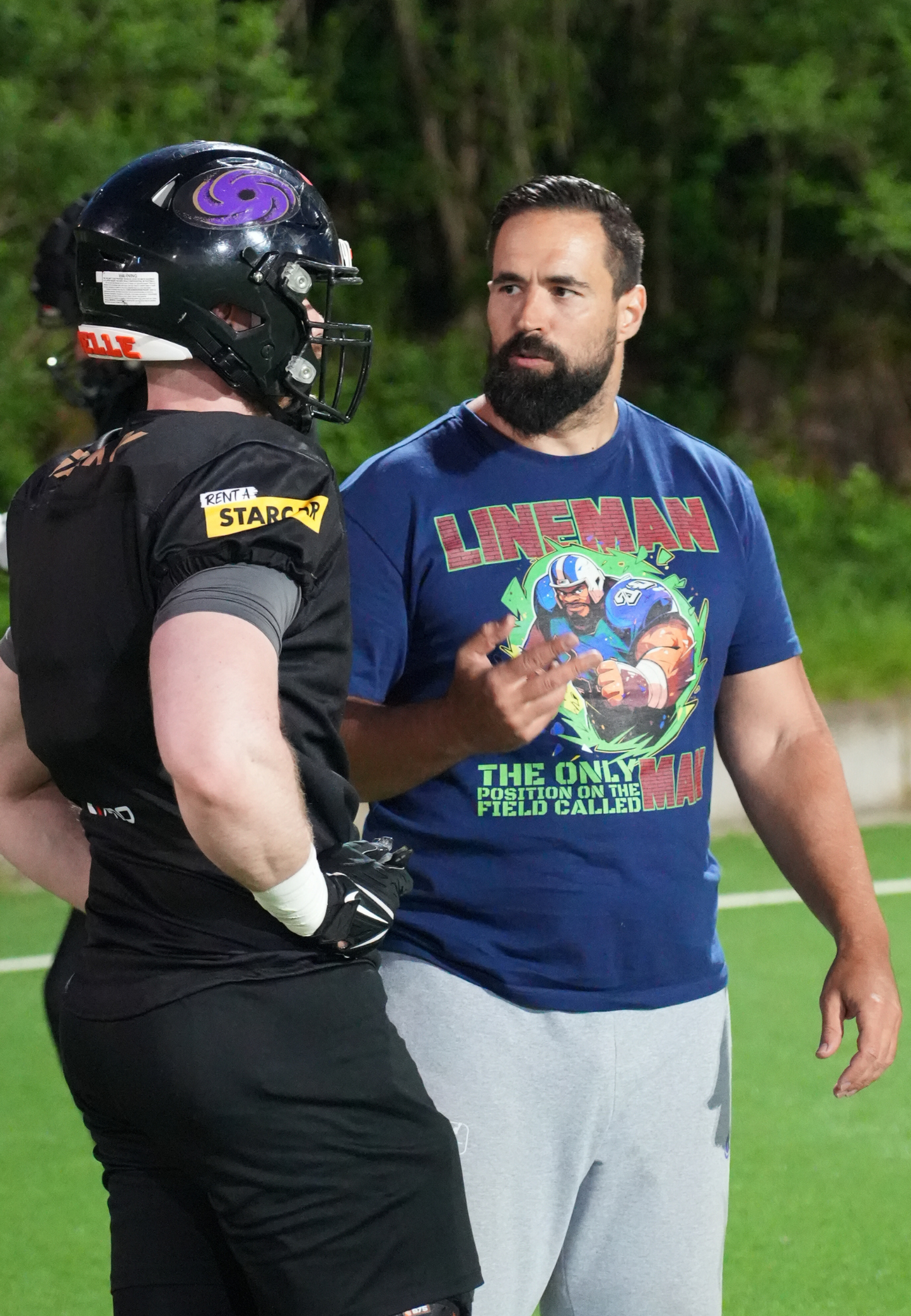 FOOTBALL - Lineman - only position called man heavy oversized T-Shirt