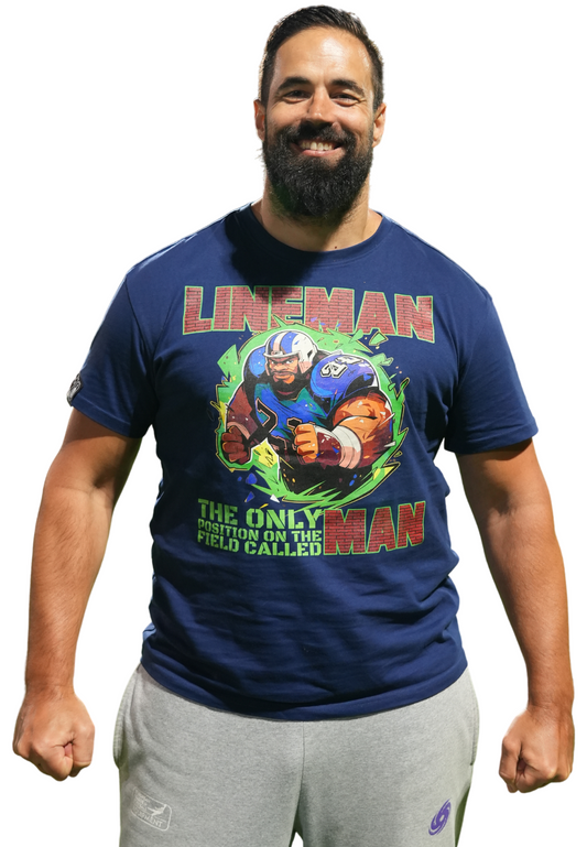 FOOTBALL - Lineman - only position called man heavy oversized T-Shirt