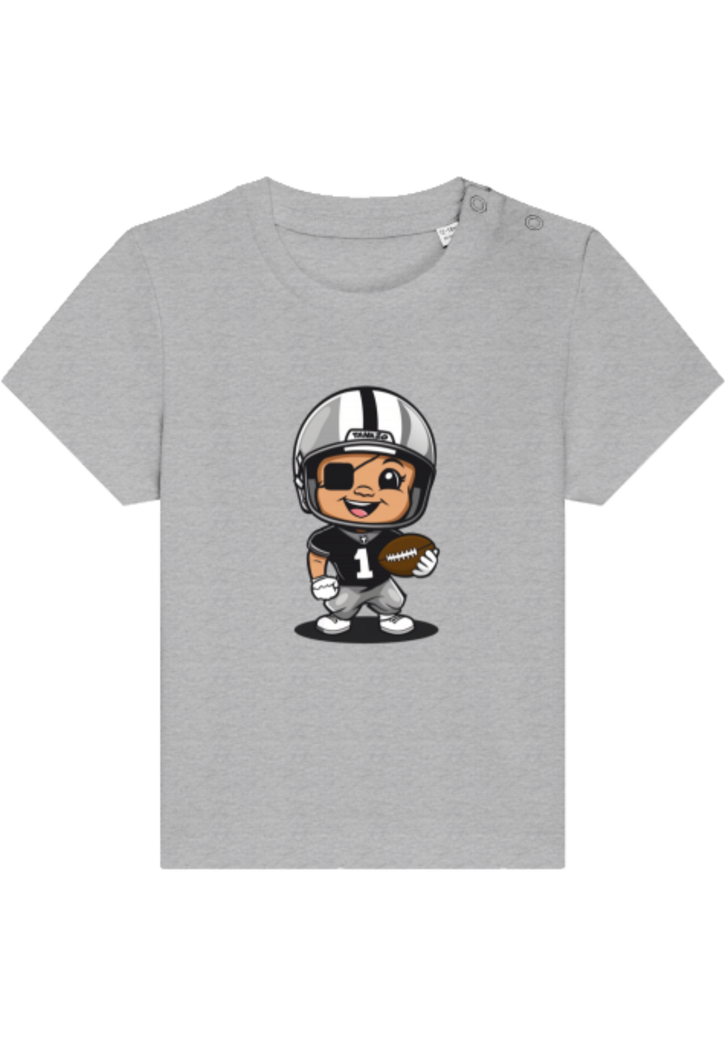 Football - lil silver'n'black player Baby T-Shirt