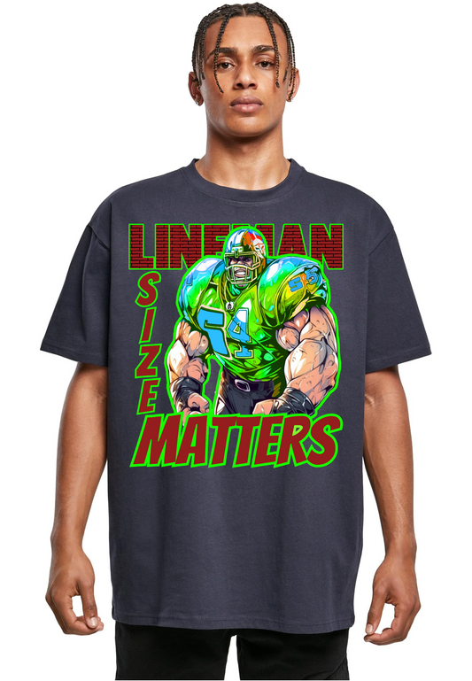 Football - Lineman Size Matters Heavy Oversize unisex T-Shirt