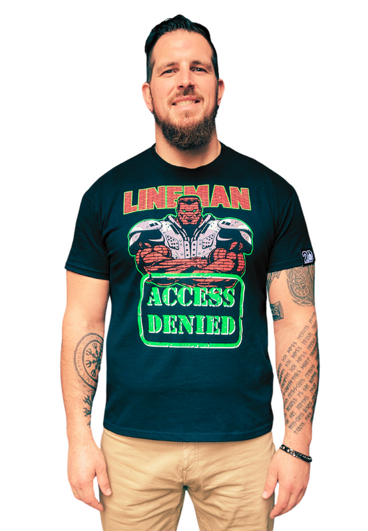 FOOTBALL - Lineman - Access Denied heavy oversized unisex T-Shirt