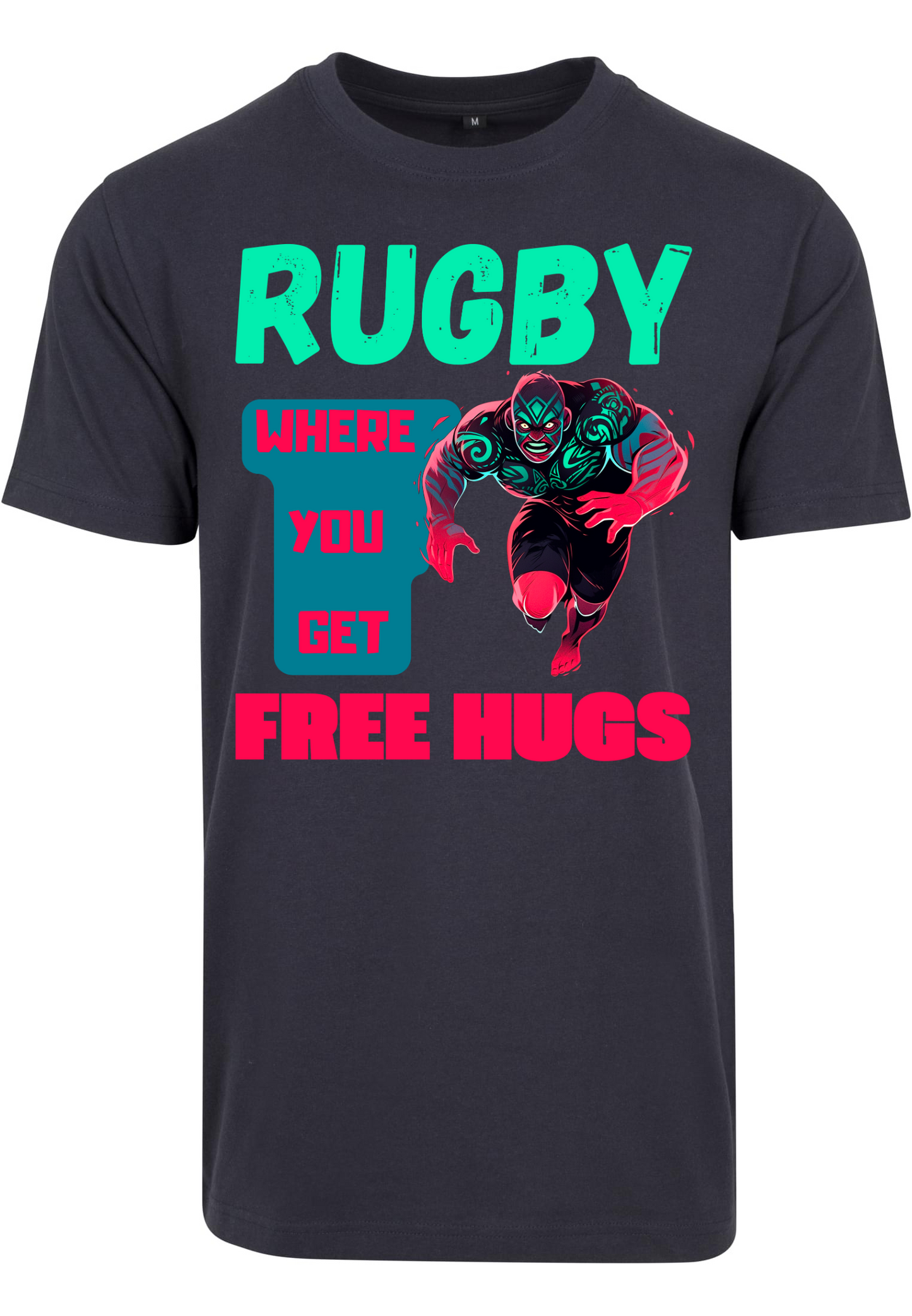 Rugby - Free hugs round neck unisex T-Shirt