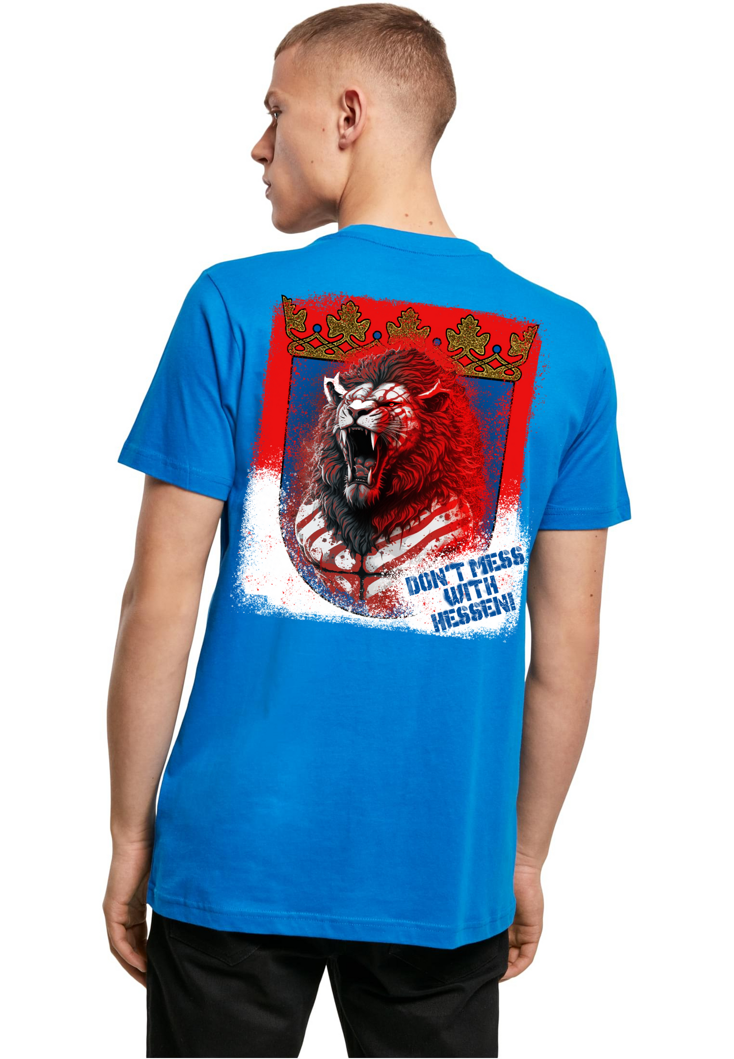 Football - Lion don't mess with Hessen round neck unisex T-Shirt