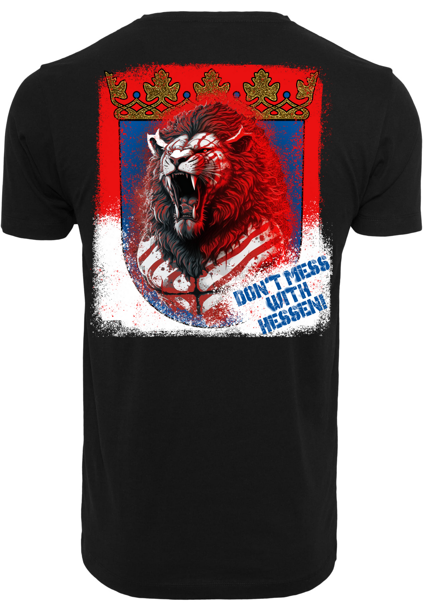 Football - Lion don't mess with Hessen round neck unisex T-Shirt