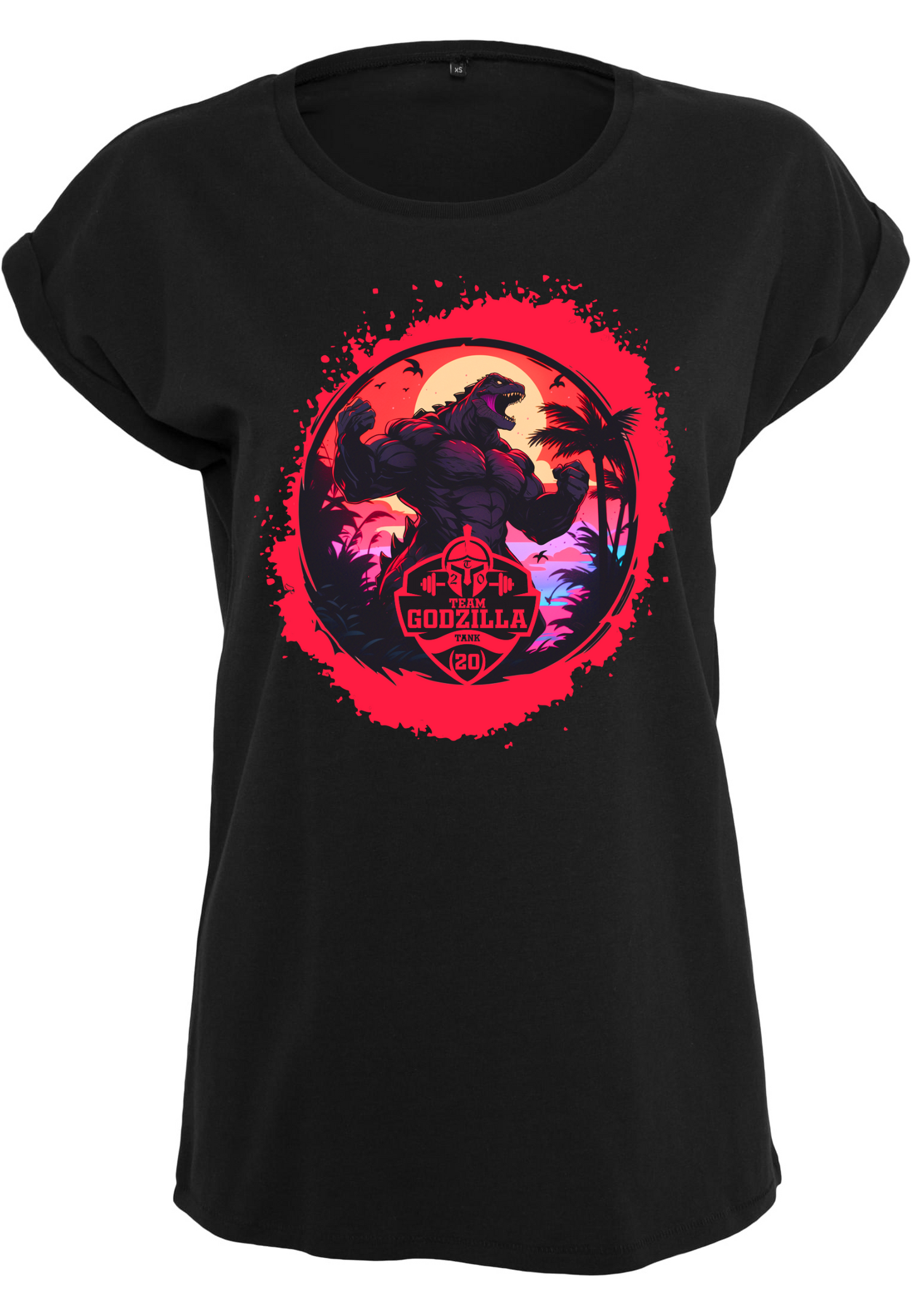 Team Godzilla WMN extended Shoulder T-Shirt