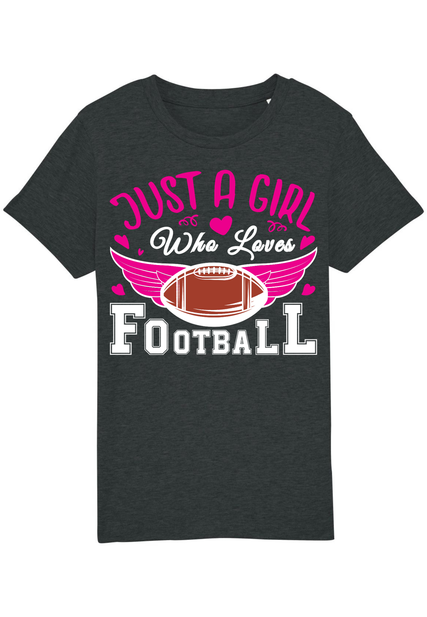 Football - Just a Girl Kids T-Shirt