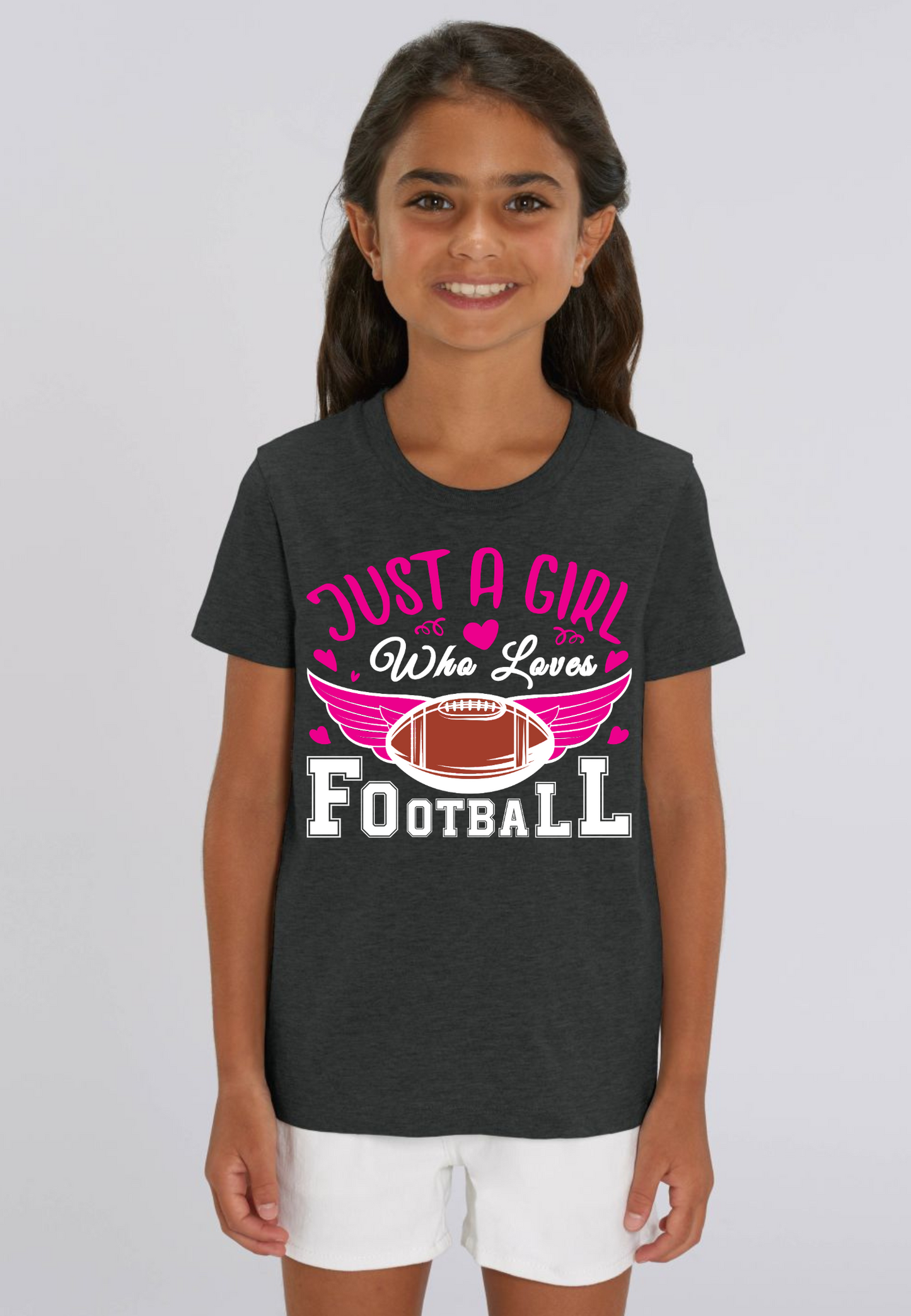 Football - Just a Girl Kids T-Shirt