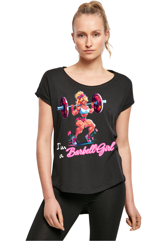 Gym - I'm a Barbell Girl WMN long slub T-Shirt