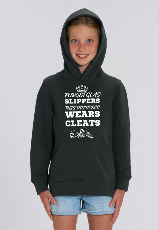 Sports - Princess wears Cleats Kids Hoodie