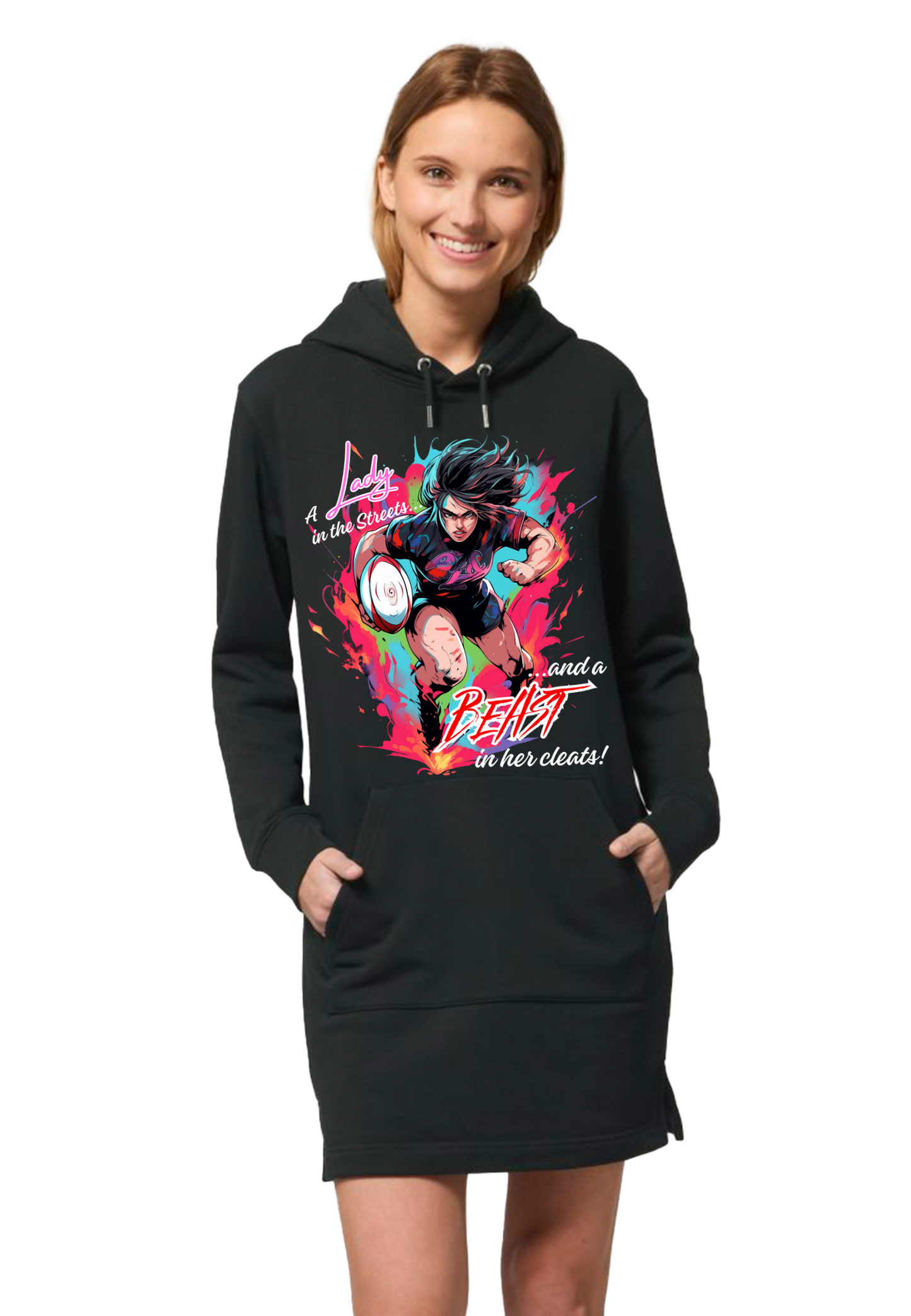 Rugby - Beast in Cleats WMN Hoodie Dress