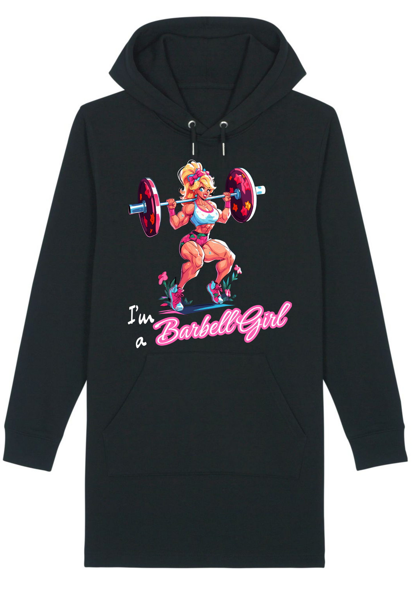 Gym - I'm a Barbell Girl WMN Hoodie Dress