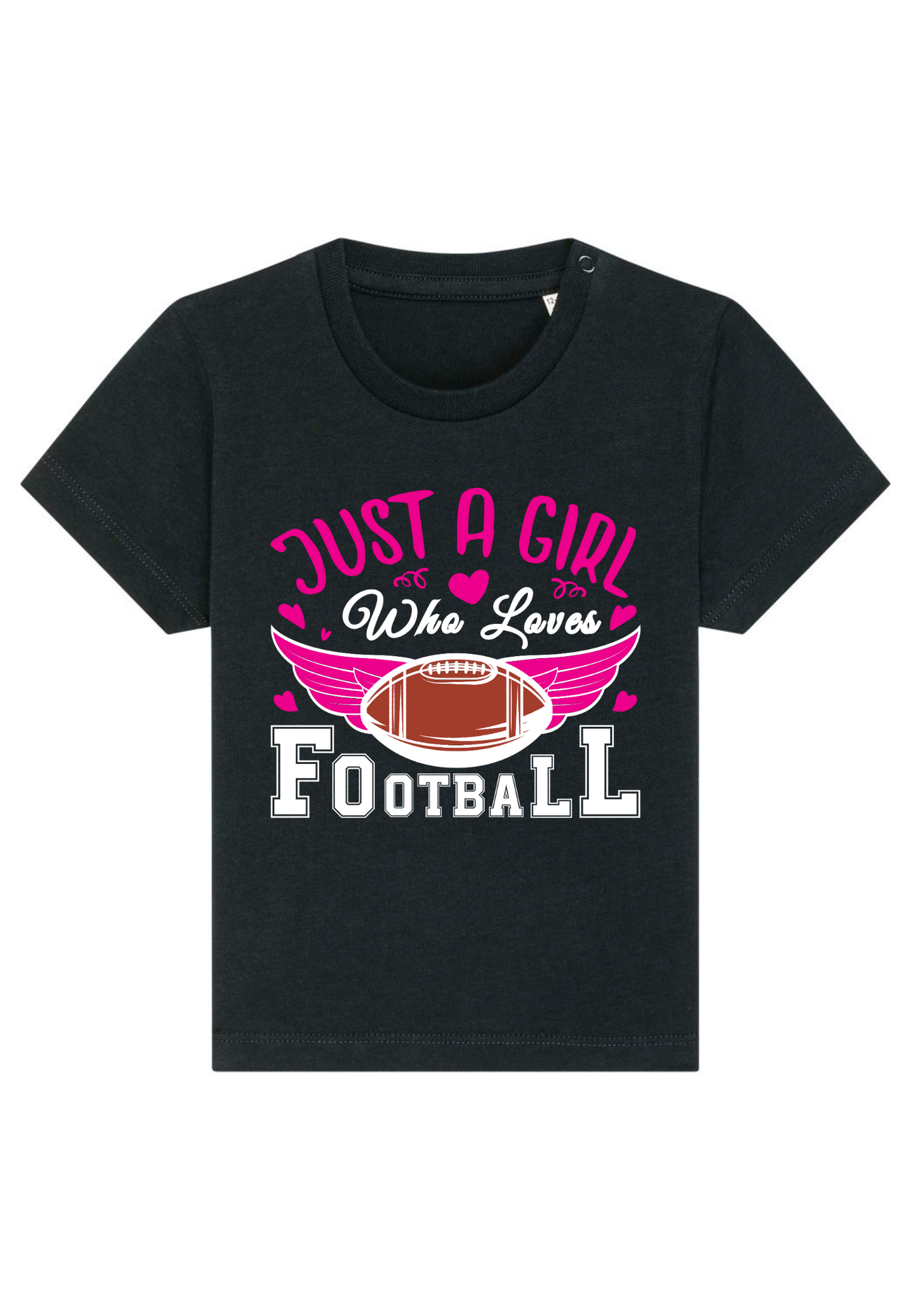 Football - Just a Girl Baby T-Shirt