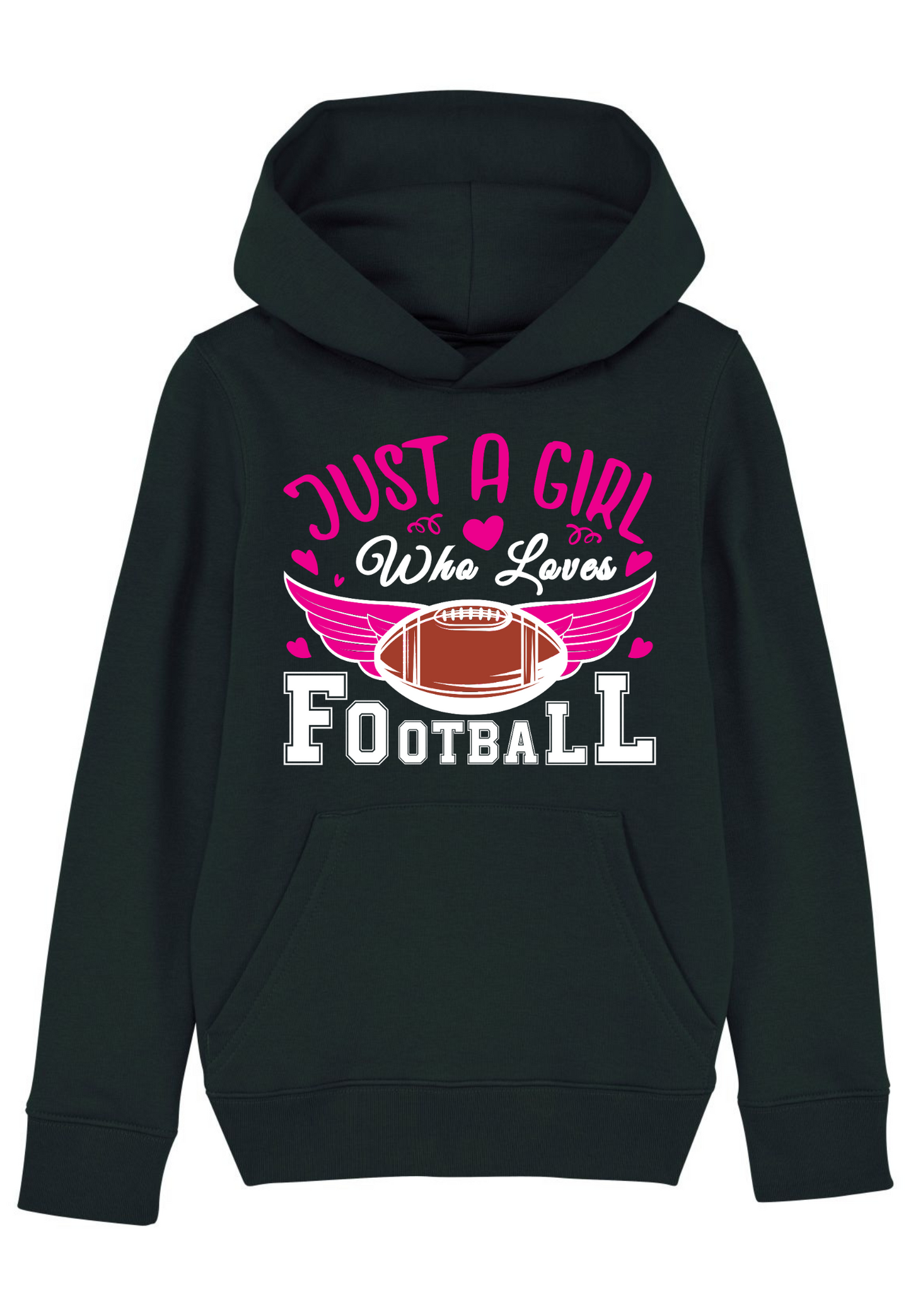 Football - Just a Girl Kids Hoodie