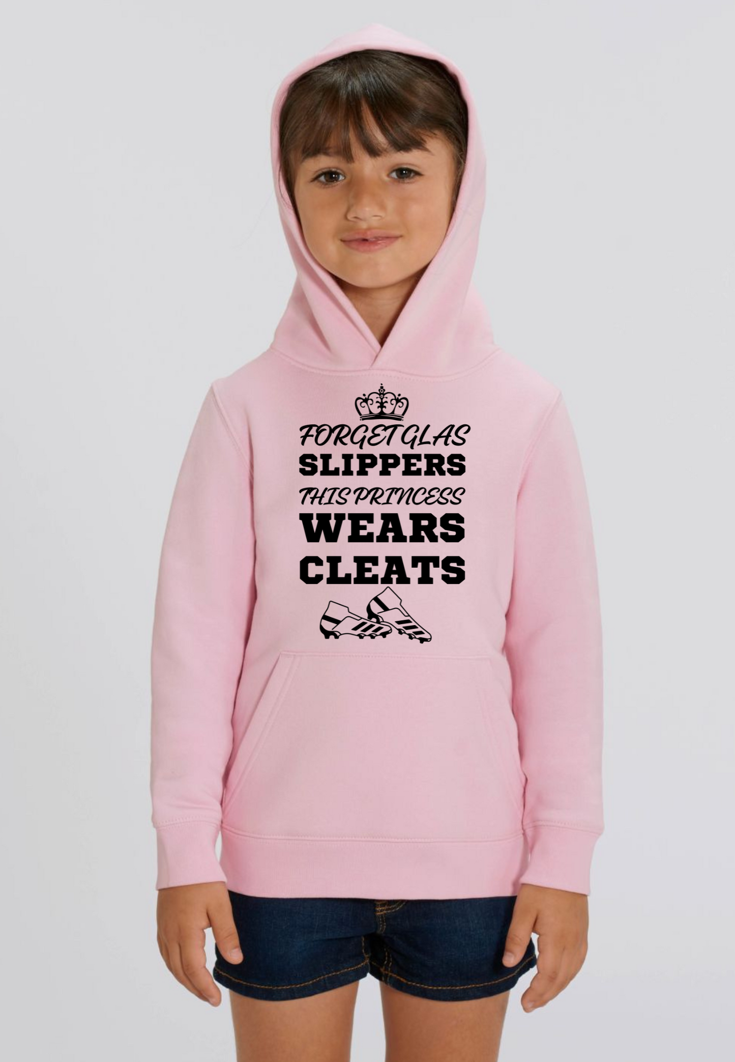 Sports - Princess wears Cleats Kids Hoodie