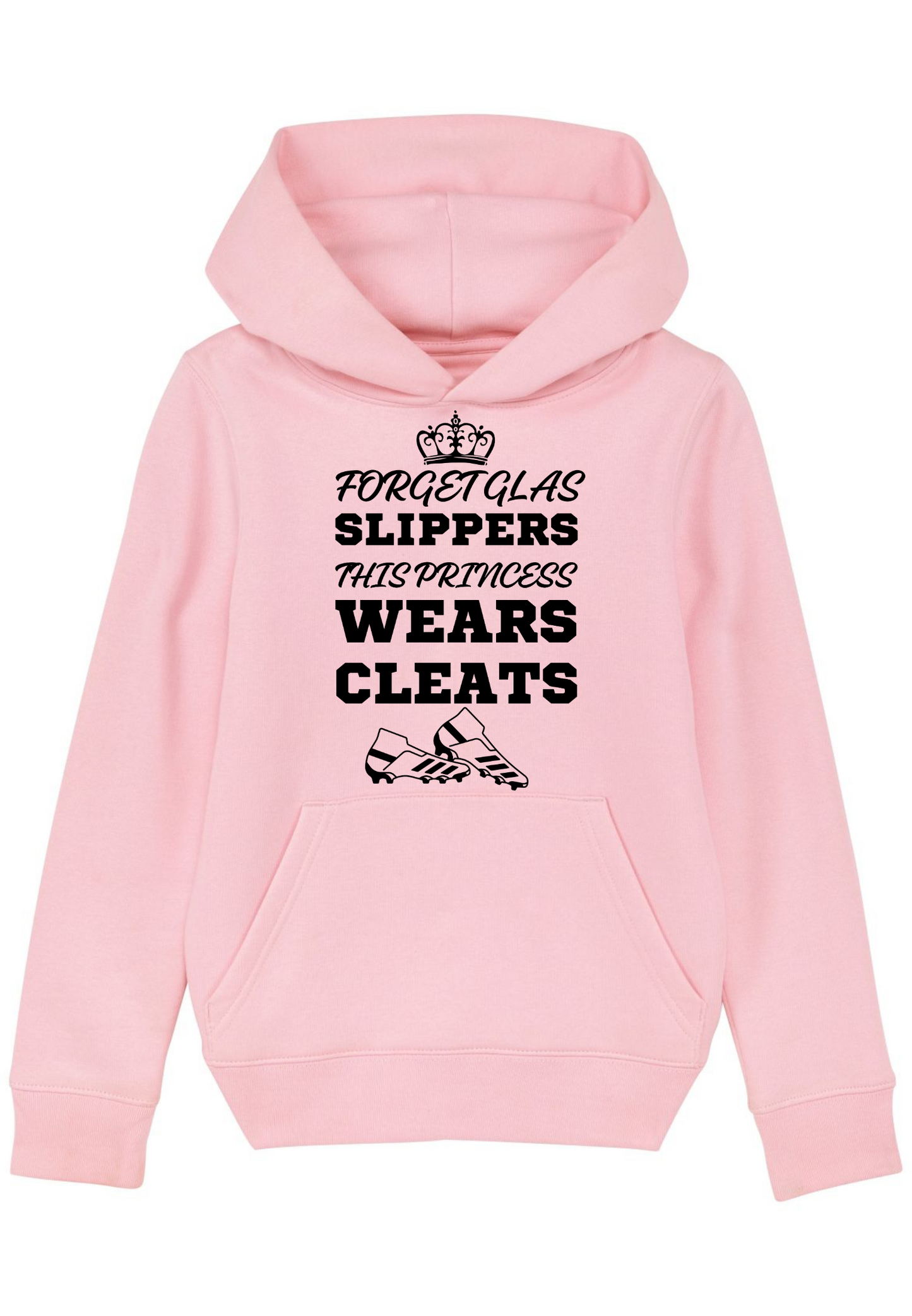 Sports - Princess wears Cleats Kids Hoodie