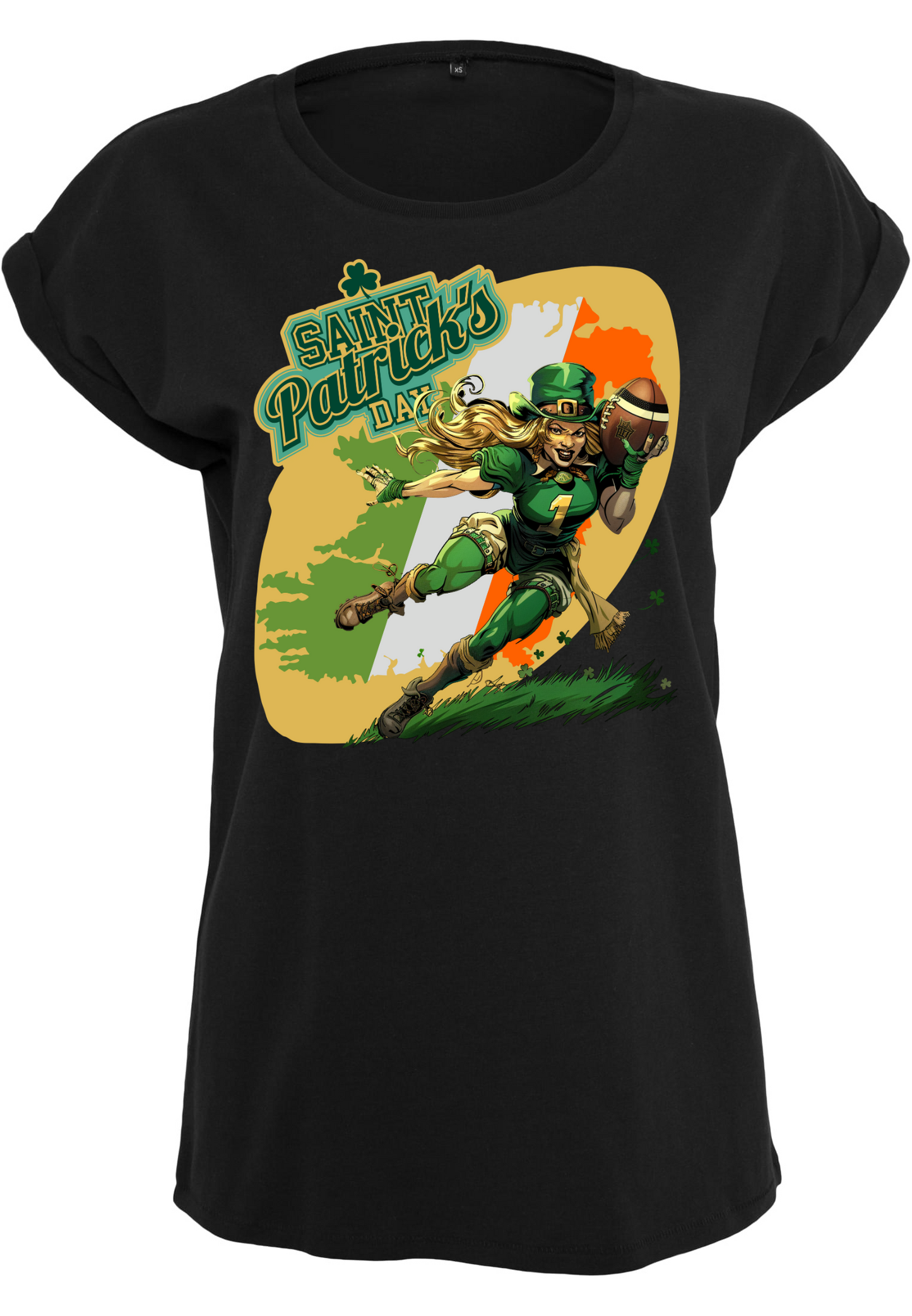 Football - St-Paddy WMN extended shoulder T-Shirt