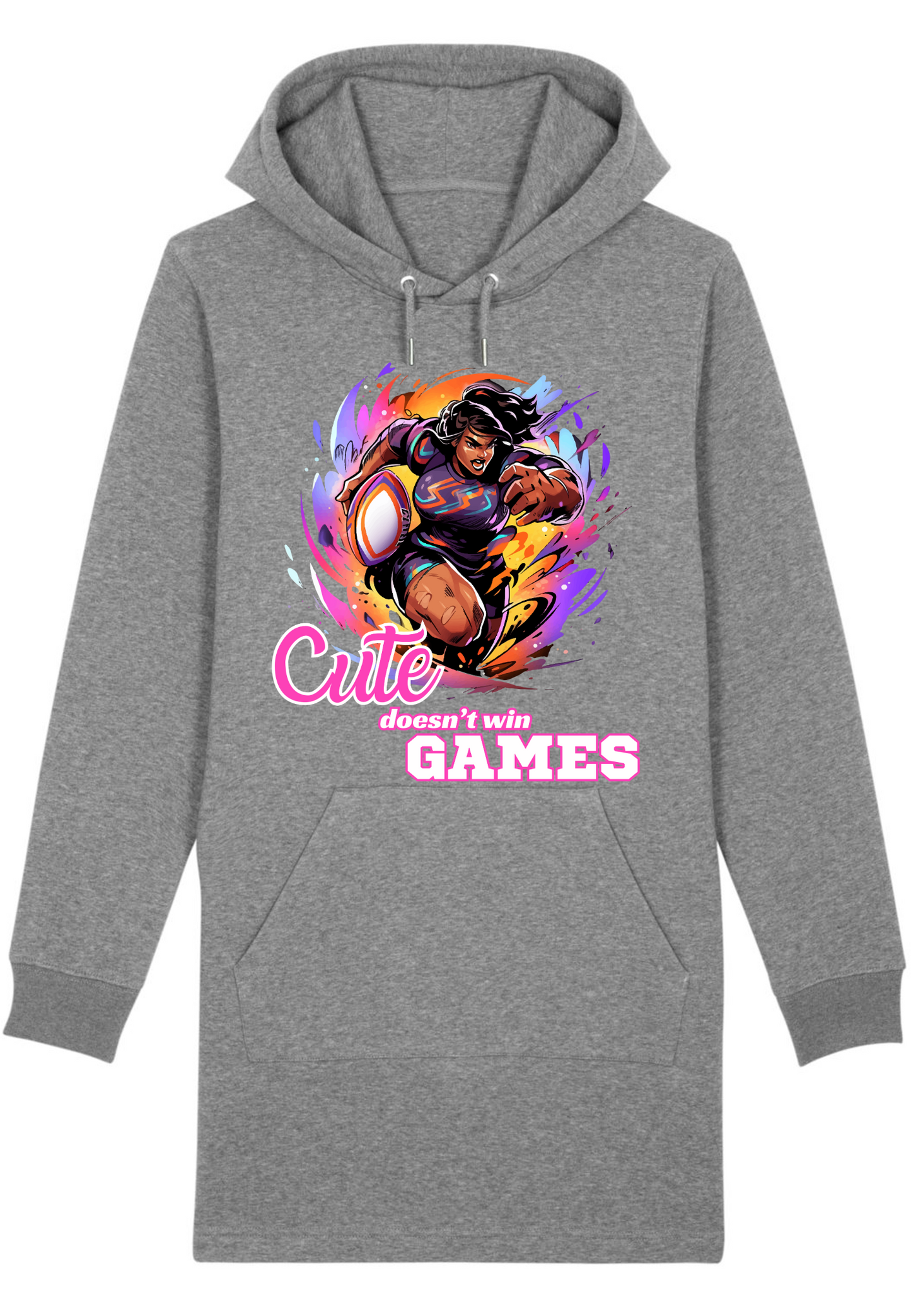 Rugby - Cute doesn't win games WMN Hoodie Dress