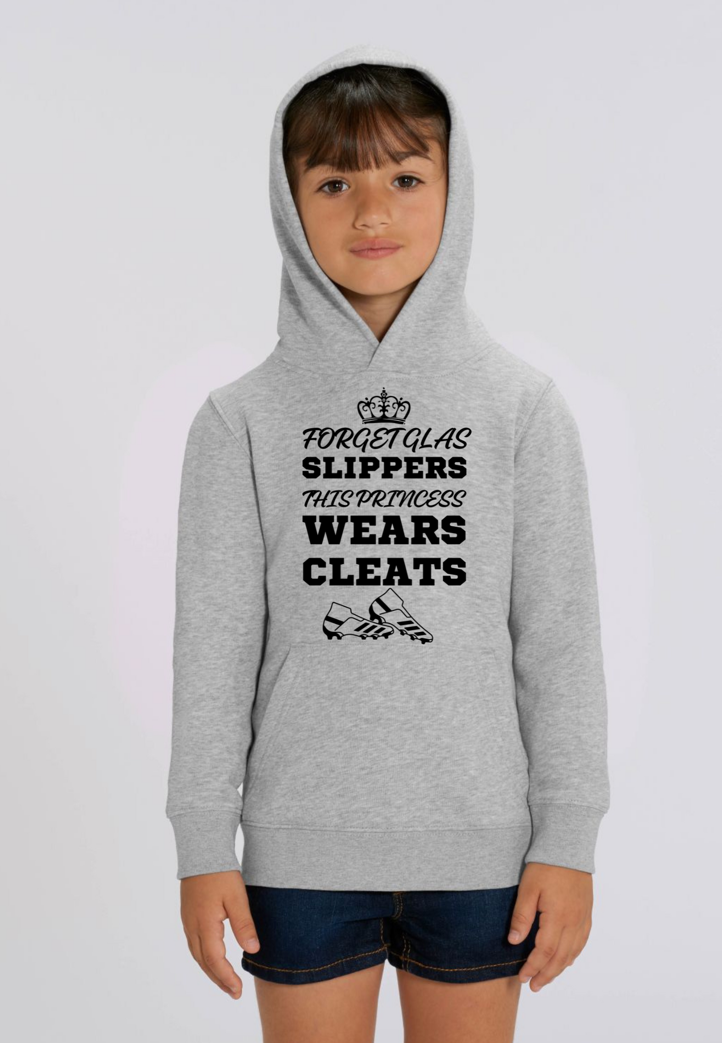 Sports - Princess wears Cleats Kids Hoodie