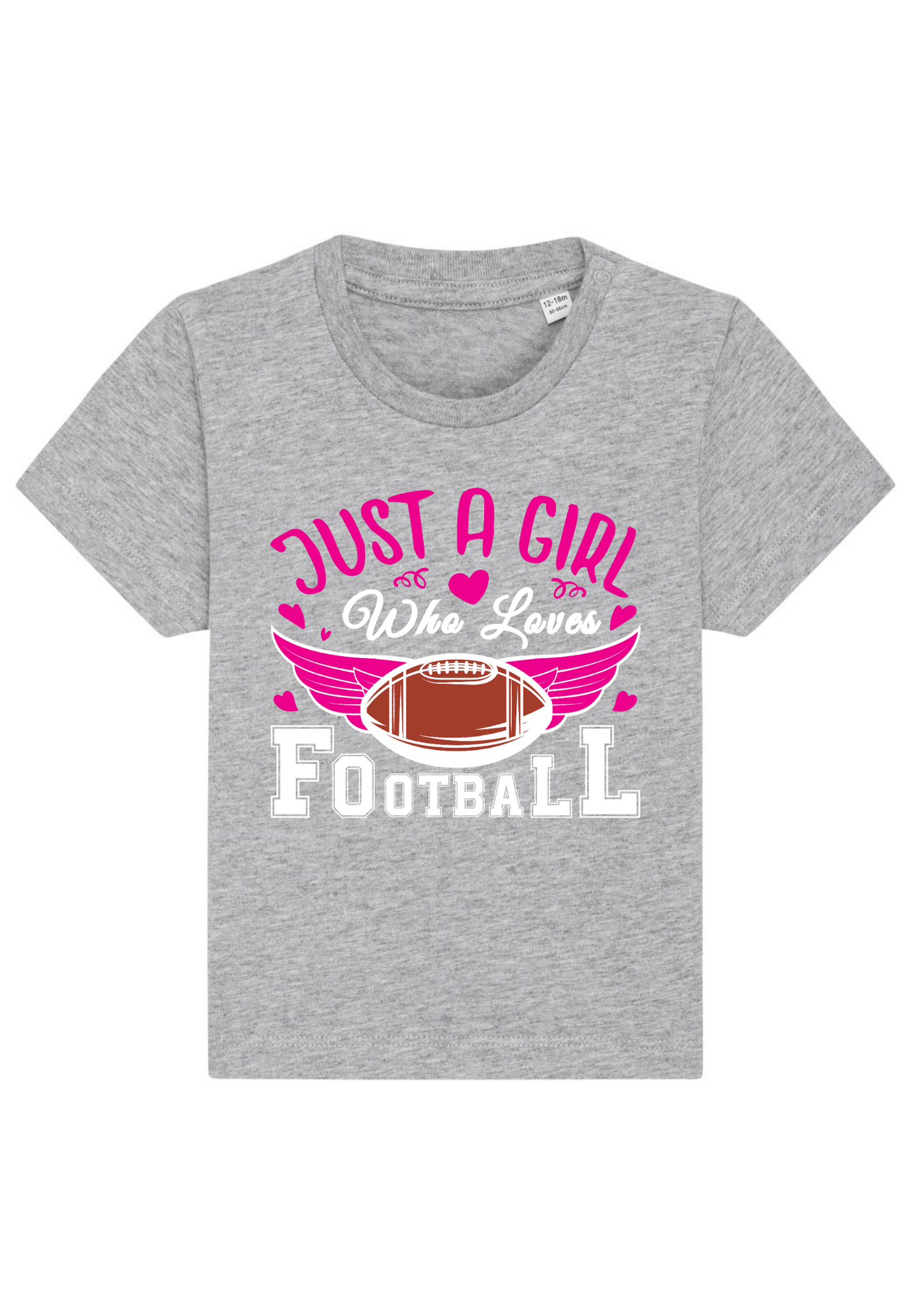 Football - Just a Girl Baby T-Shirt