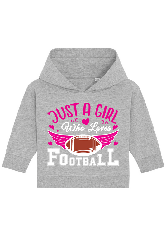 Football - Just a Girl Baby Hoodie