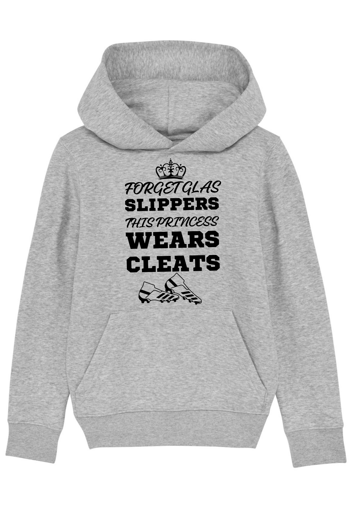 Sports - Princess wears Cleats Kids Hoodie