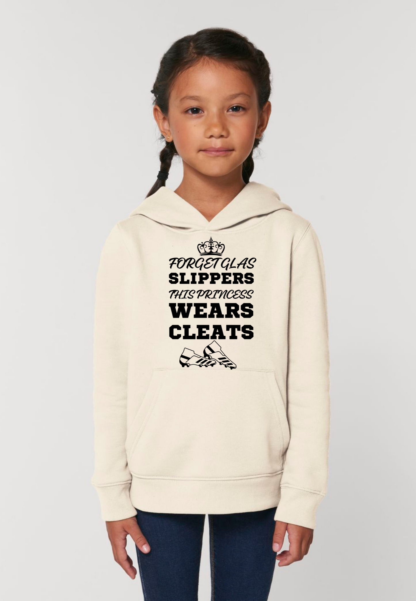 Sports - Princess wears Cleats Kids Hoodie