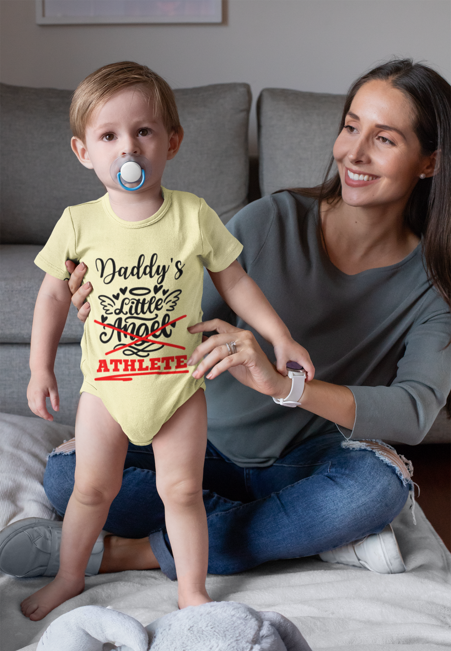 Sports - Daddy's little Athlete Baby Bodysuit