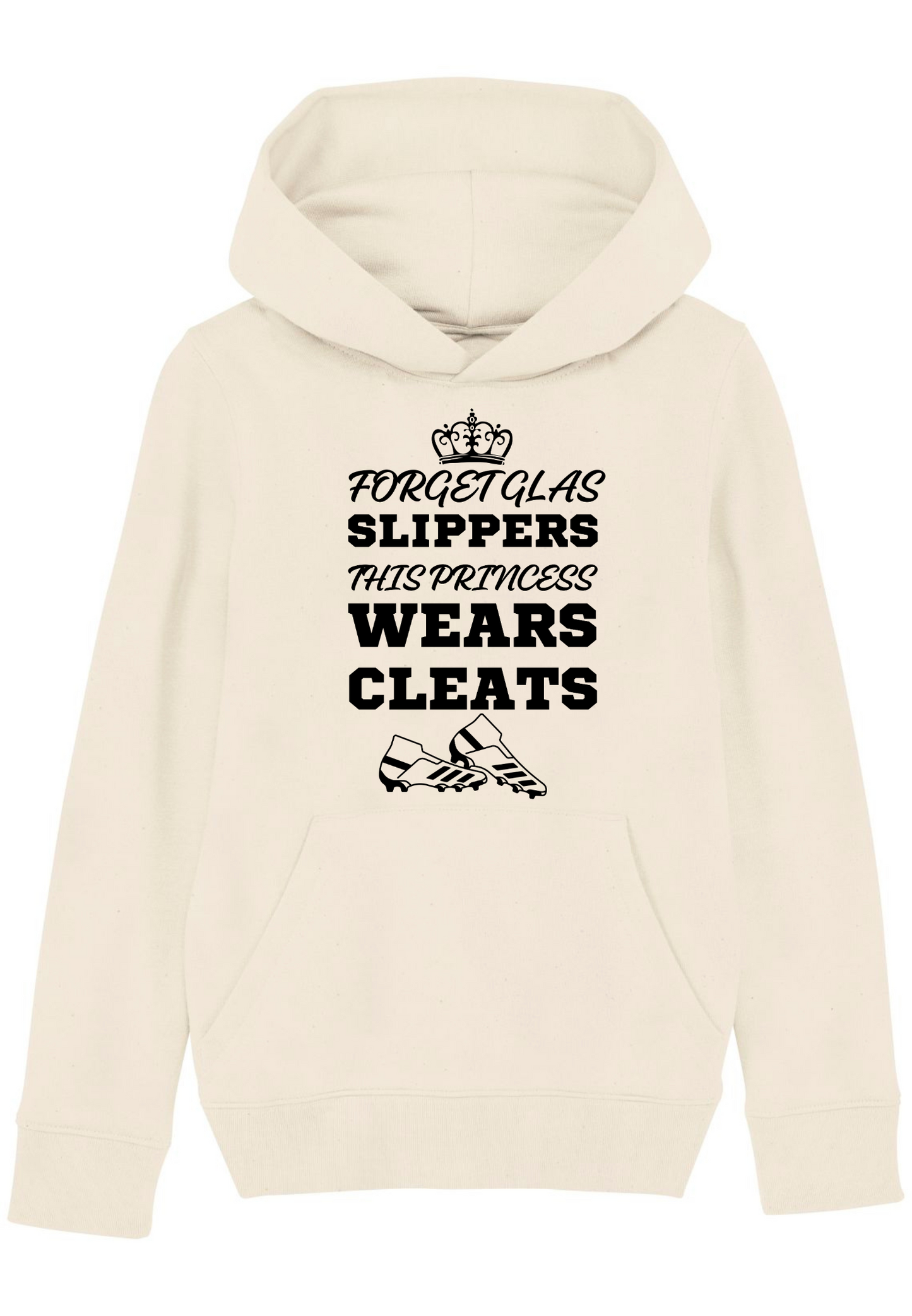 Sports - Princess wears Cleats Kids Hoodie